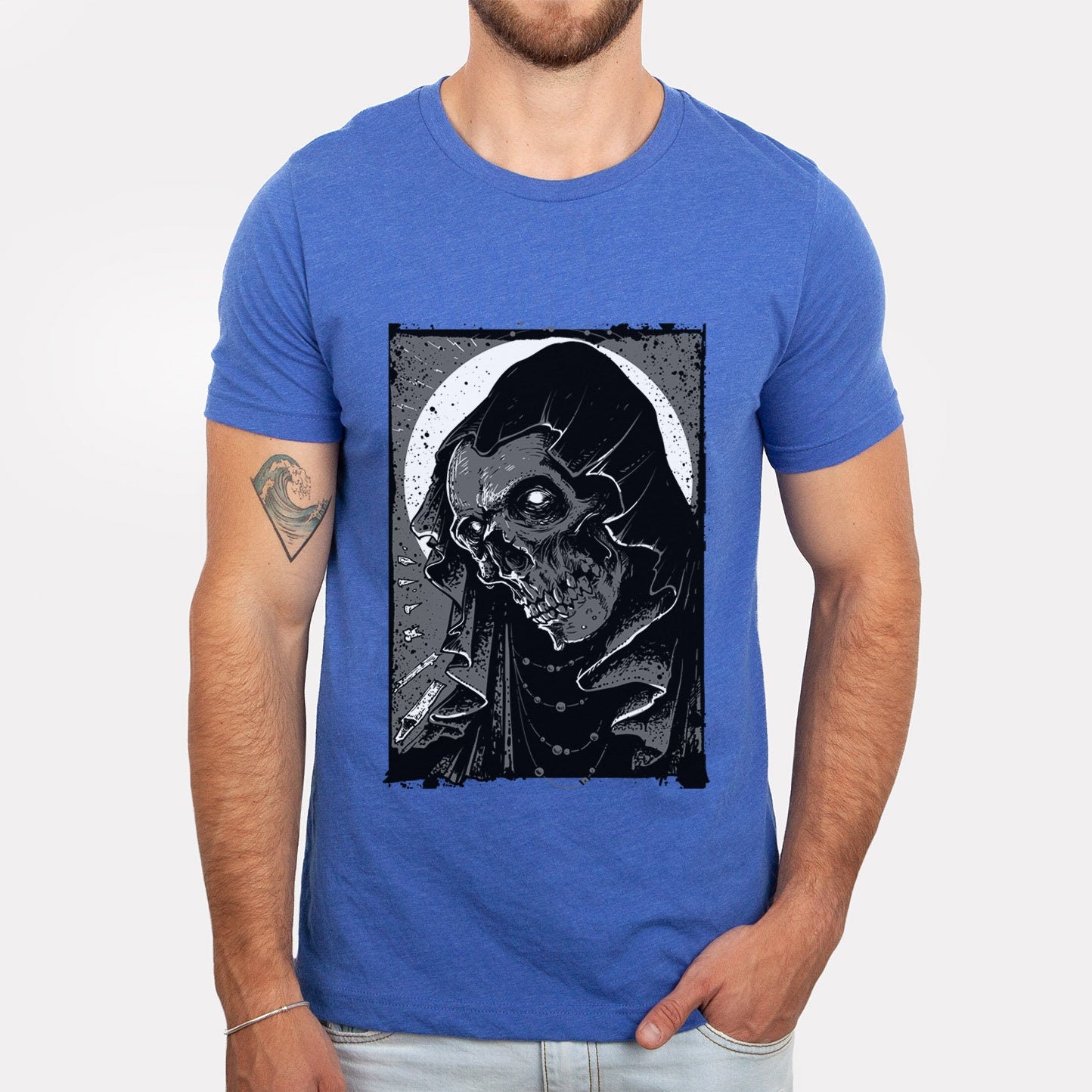 The Tempest T-shirt, T-shirt with Skeleton, Horror Shirt, Scary Skeleton Shirt, Horror T-Shirt, Gothic Shirt, Gift for Him, Gift for Her