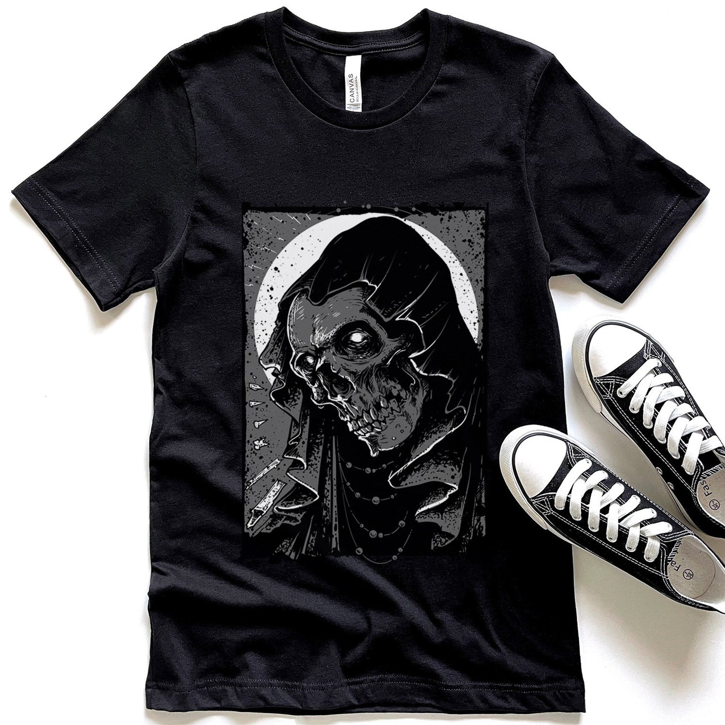 The Tempest T-shirt, T-shirt with Skeleton, Horror Shirt, Scary Skeleton Shirt, Horror T-Shirt, Gothic Shirt, Gift for Him, Gift for Her