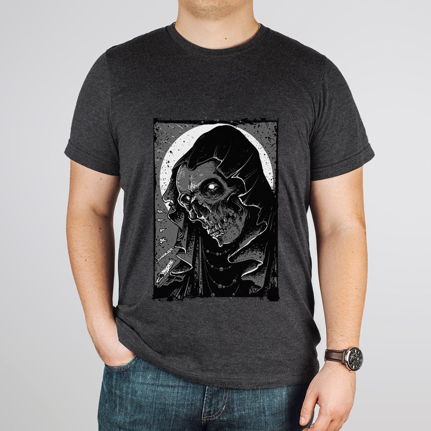 The Tempest T-shirt, T-shirt with Skeleton, Horror Shirt, Scary Skeleton Shirt, Horror T-Shirt, Gothic Shirt, Gift for Him, Gift for Her