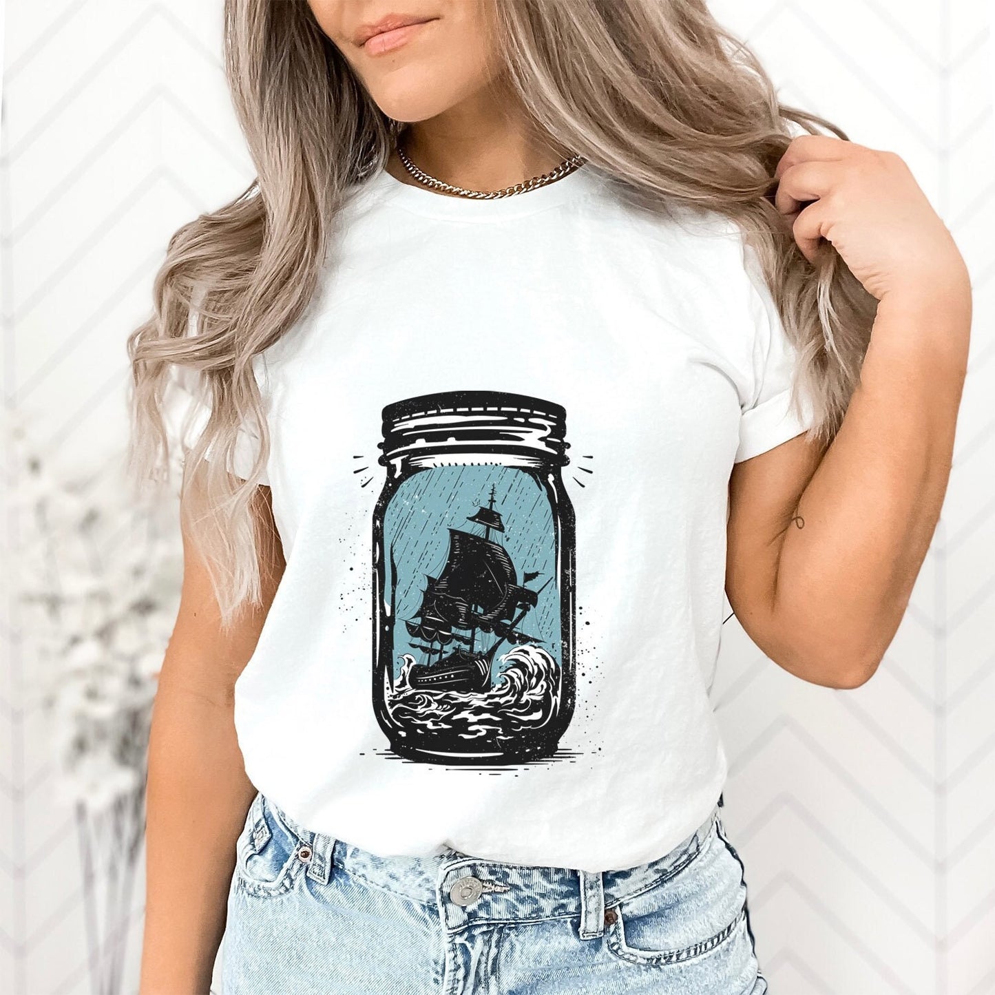 Trapped Ship T-shirt, Ship Travel Shirt, Adventure T-shirt, Outdoor T-Shirt, Nature Shirt, Travel Shirt, Pirate Ship, Gifts for Traveler