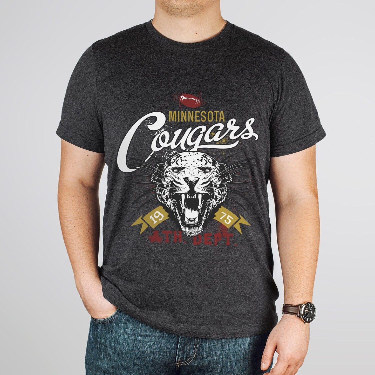 Minnesota Cougars T-shirt, Cougars Shirt, Tiger Shirt, Cat T-shirt, Baseball Shirt, Basketball Sport Shirt, T-shirt for Men, Cat Shirt