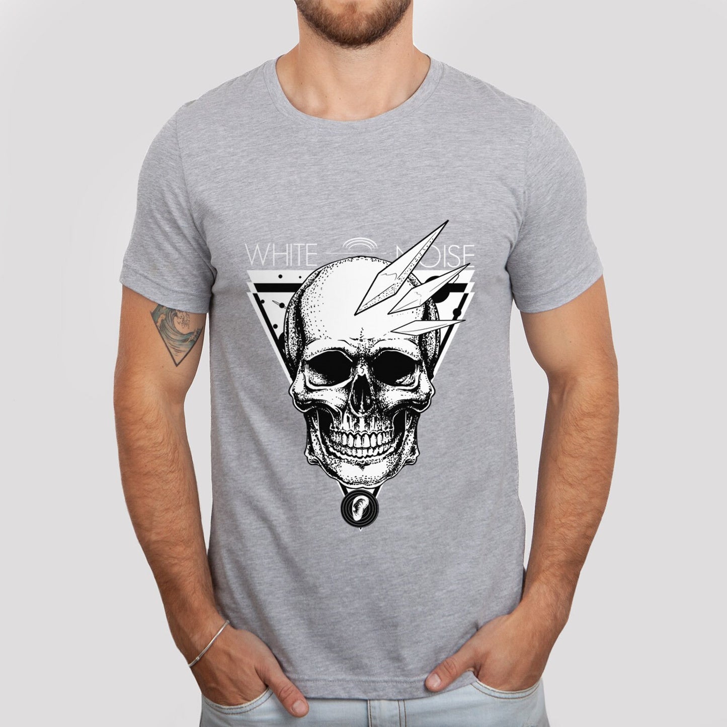 T-shirt tête de mort, T-shirt avec squelette, T-shirt squelette effrayant, T-shirt horreur, T-shirt gothique, Cadeau pour lui, Cadeau pour elle