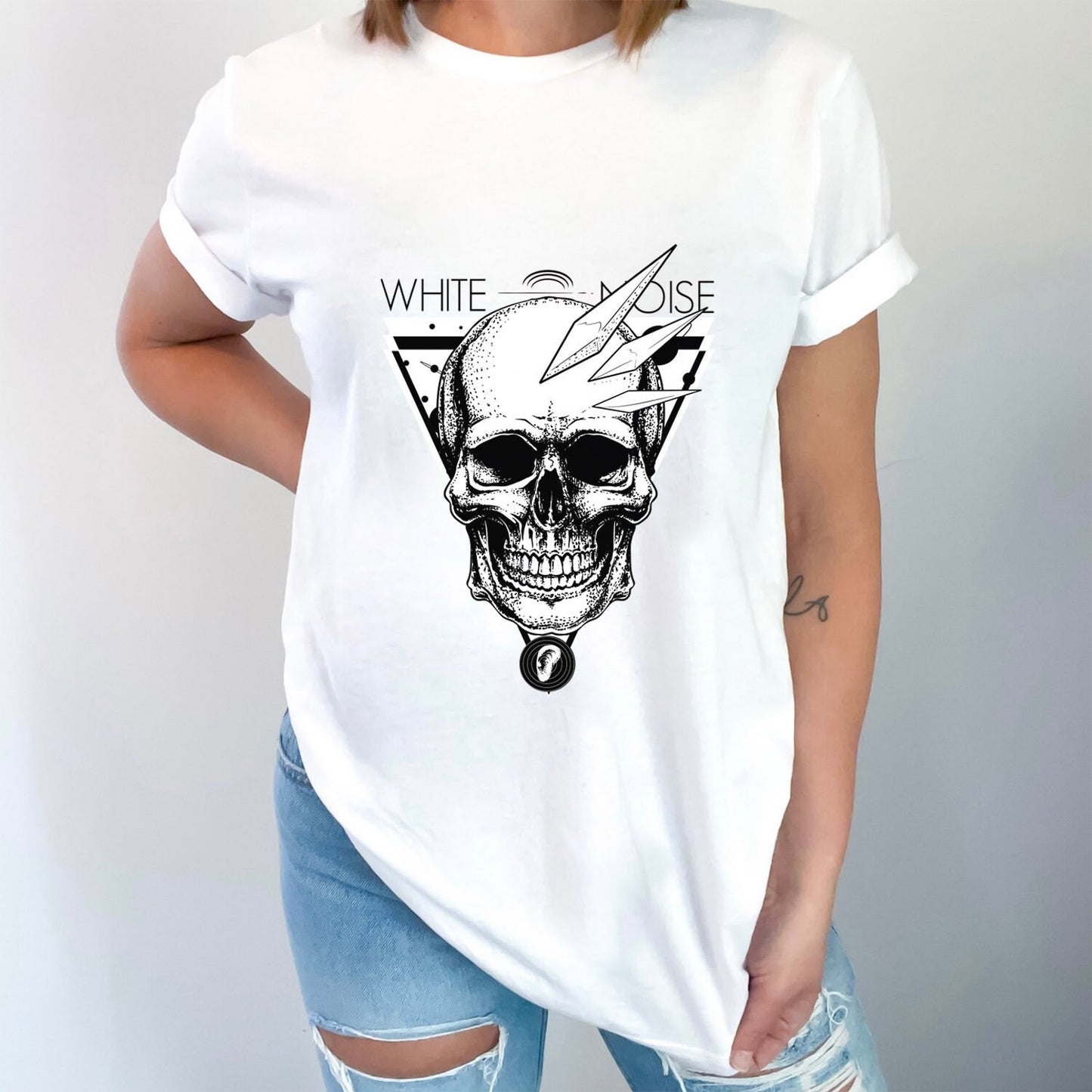 T-shirt tête de mort, T-shirt avec squelette, T-shirt squelette effrayant, T-shirt horreur, T-shirt gothique, Cadeau pour lui, Cadeau pour elle