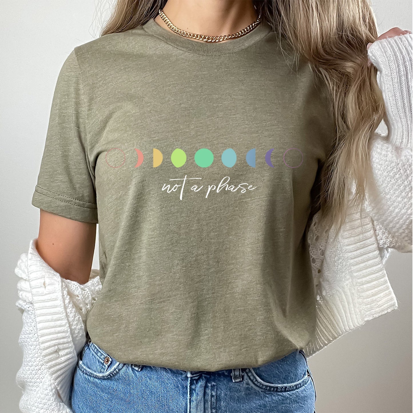 T-shirt Not a Phase, T-shirt Pride, T-shirt aux couleurs de l'arc-en-ciel, T-shirts de gentillesse, T-shirts de soutien LGBTQ, T-shirt Gay Pride, T-shirt Égalité