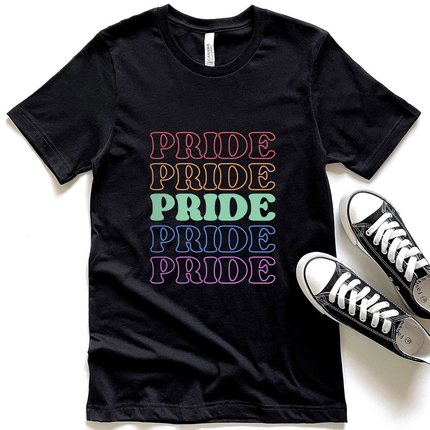 Pride T-Shirt, Shirt with Rainbow Colors, LGBTQ Support Shirt, Pride Shirt, Kindness Shirts, Equality Shirt, Gay Pride Shirt