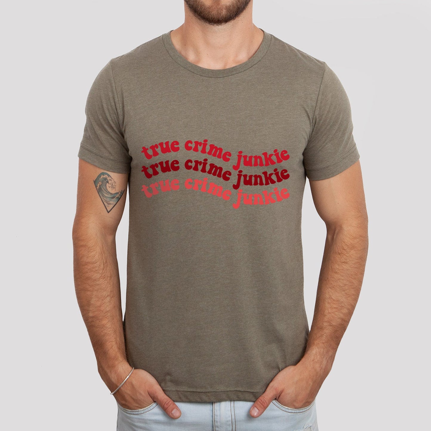 T-shirt True Crime Junkie, T-shirt True Crime, T-shirts drôles, T-shirt Meurtrier, T-shirt Films Policiers, T-shirt Cadeau, Cadeaux Séries de Films