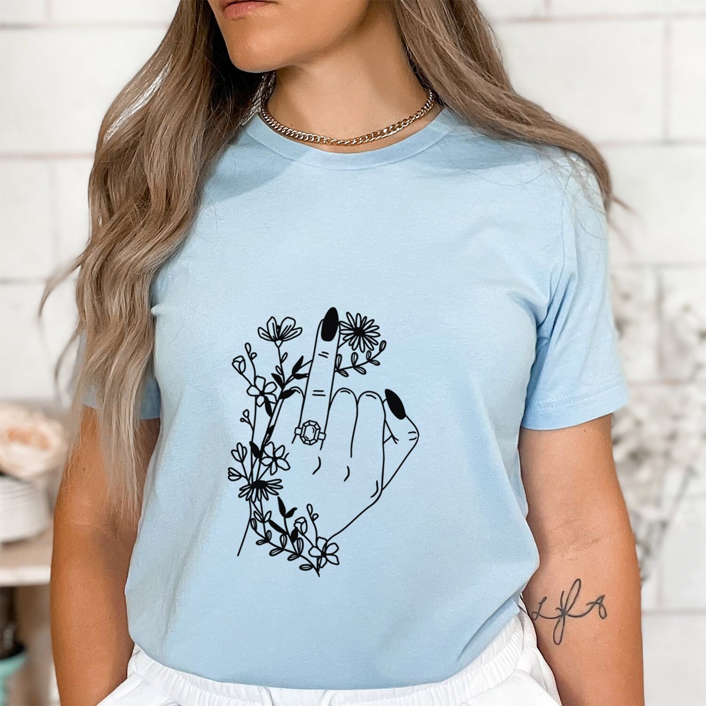 Bride T-shirt, Ring Finger Shirt, Floral Wedding Shirt, Bride Tee, Wildflower T-shirt, Gift Shirt for Bride, Bachelor Party Shirt