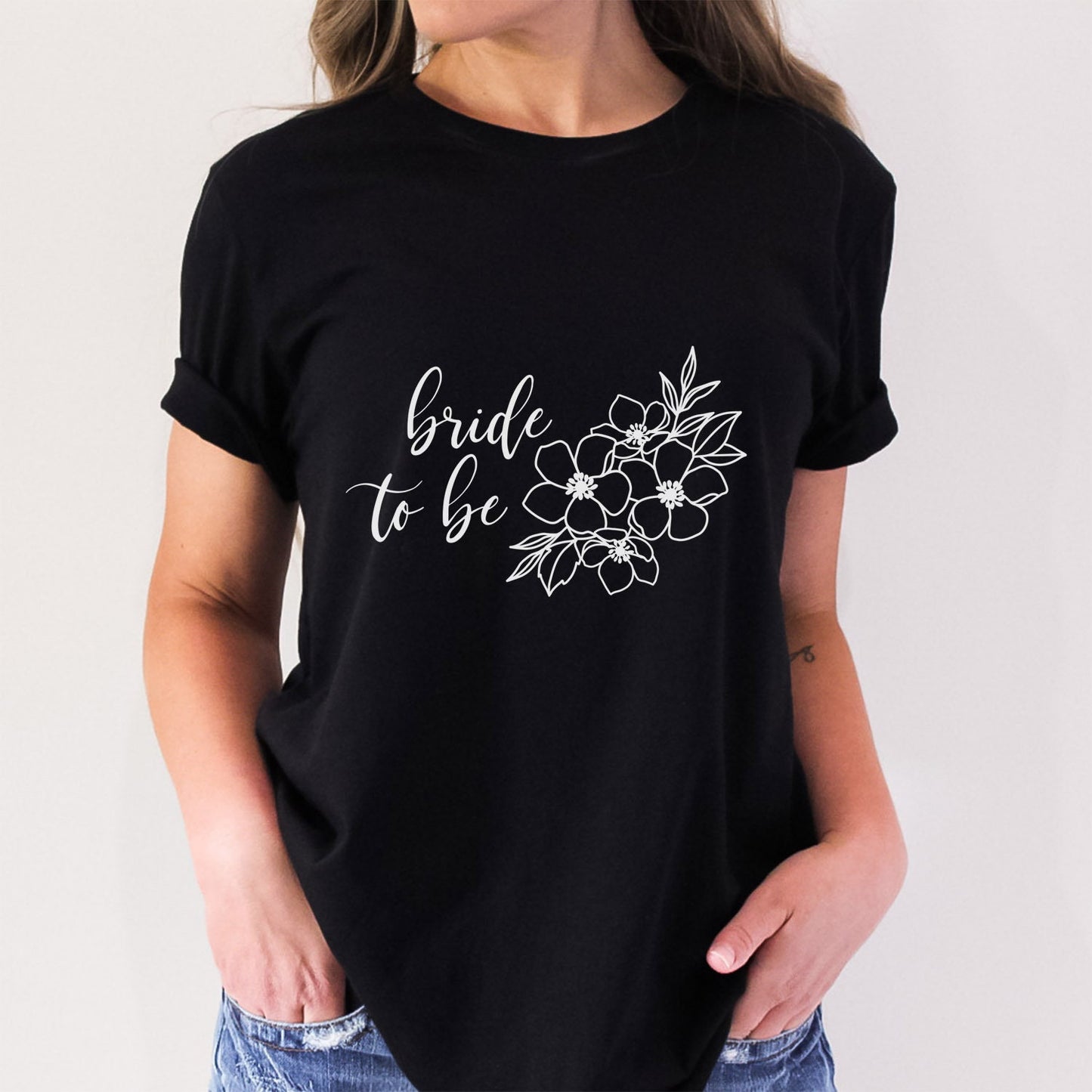 Bride to Be T-shirt, Wedding Shirt, Floral Shirt, Bride Tee, Bachelorette Shirt, Gift Shirt for Bride, Bridal Shower Shirt