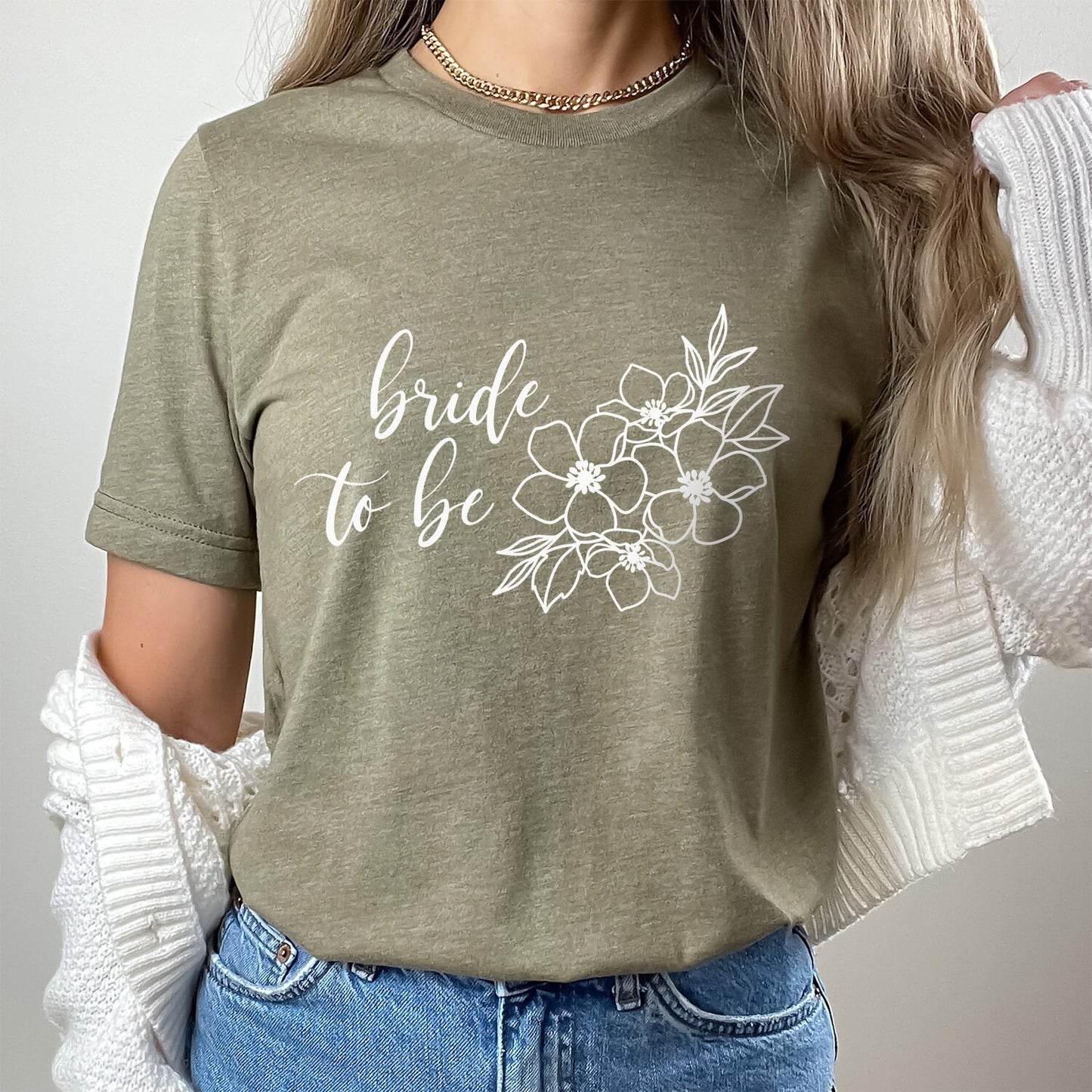 Bride to Be T-shirt, Wedding Shirt, Floral Shirt, Bride Tee, Bachelorette Shirt, Gift Shirt for Bride, Bridal Shower Shirt