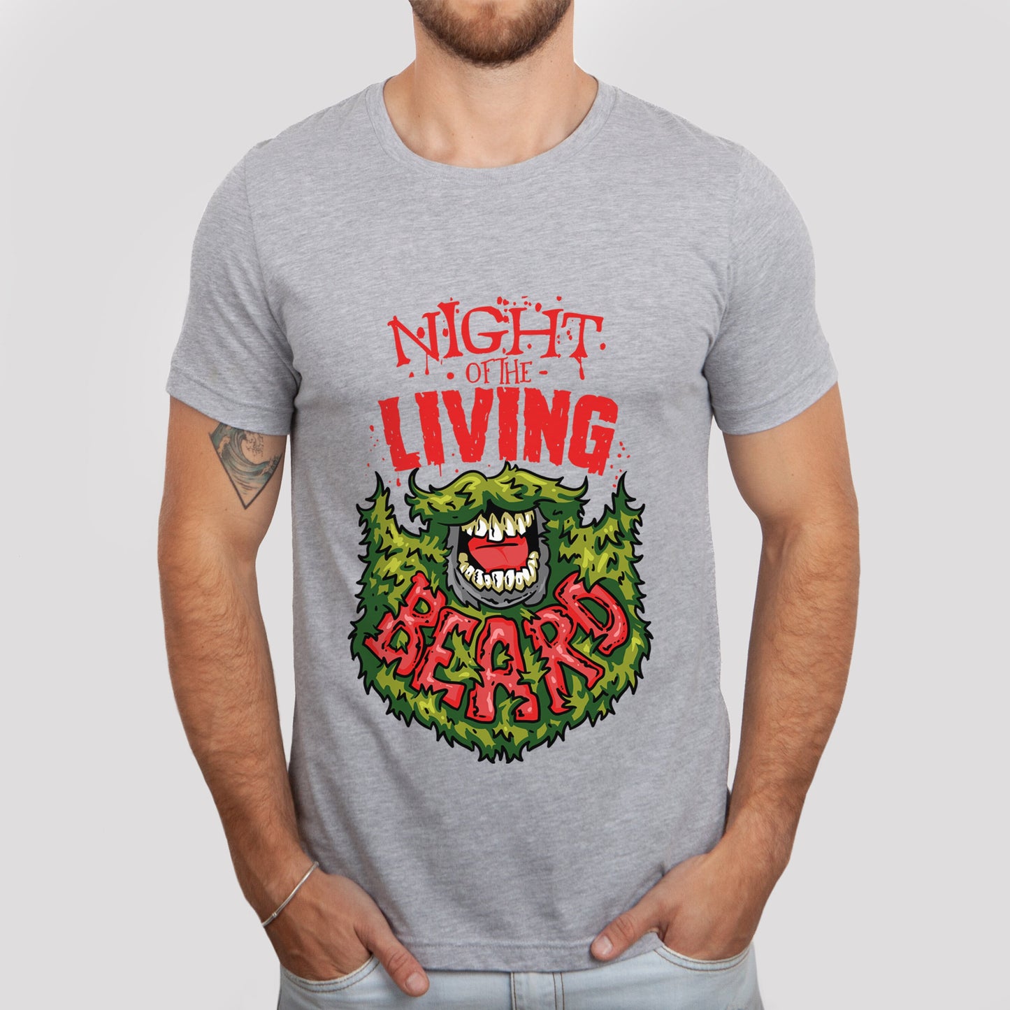 T-shirt Barbe Nuit des Vivants, T-shirt Barbe, T-shirt Barbe Homme, T-shirts Barbe Drôles, T-shirt Barbe Amour, T-shirt pour Homme, T-shirt Amoureux de la Barbe