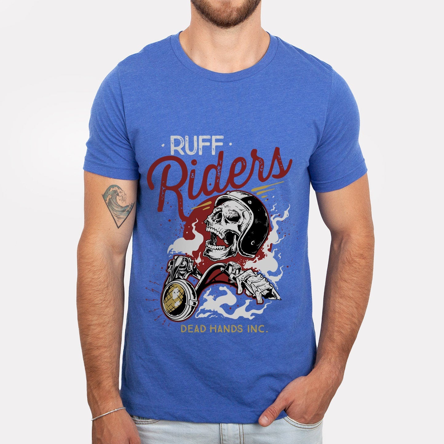 T-shirt Ruff Riders, T-shirt moto, T-shirt Rider, T-shirt pour les amoureux de la moto, T-shirt Biker, Cadeaux moto, T-shirt pour amoureux de la moto