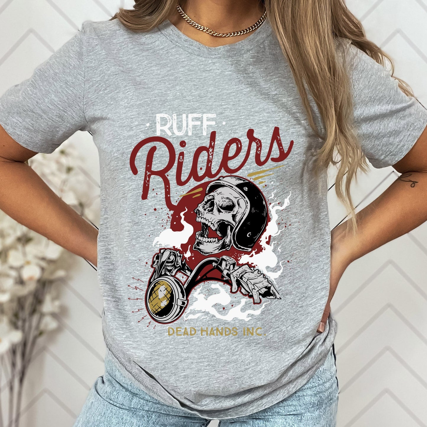 T-shirt Ruff Riders, T-shirt moto, T-shirt Rider, T-shirt pour les amoureux de la moto, T-shirt Biker, Cadeaux moto, T-shirt pour amoureux de la moto