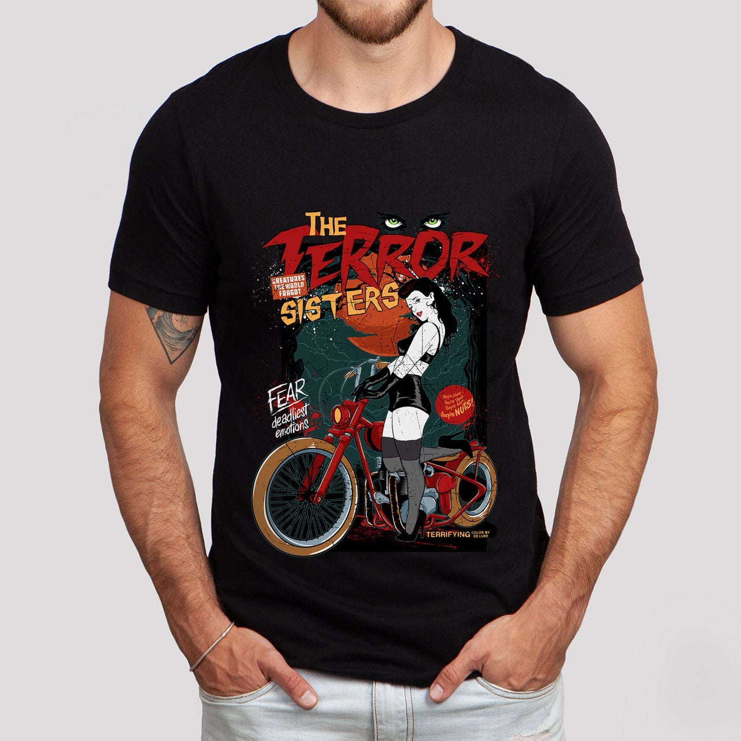 The Terror Sisters T-shirt, Pinup girl T-shirt, Dangerous Girls Shirt, Horror T-Shirt, Gift for Him, Gift for Her