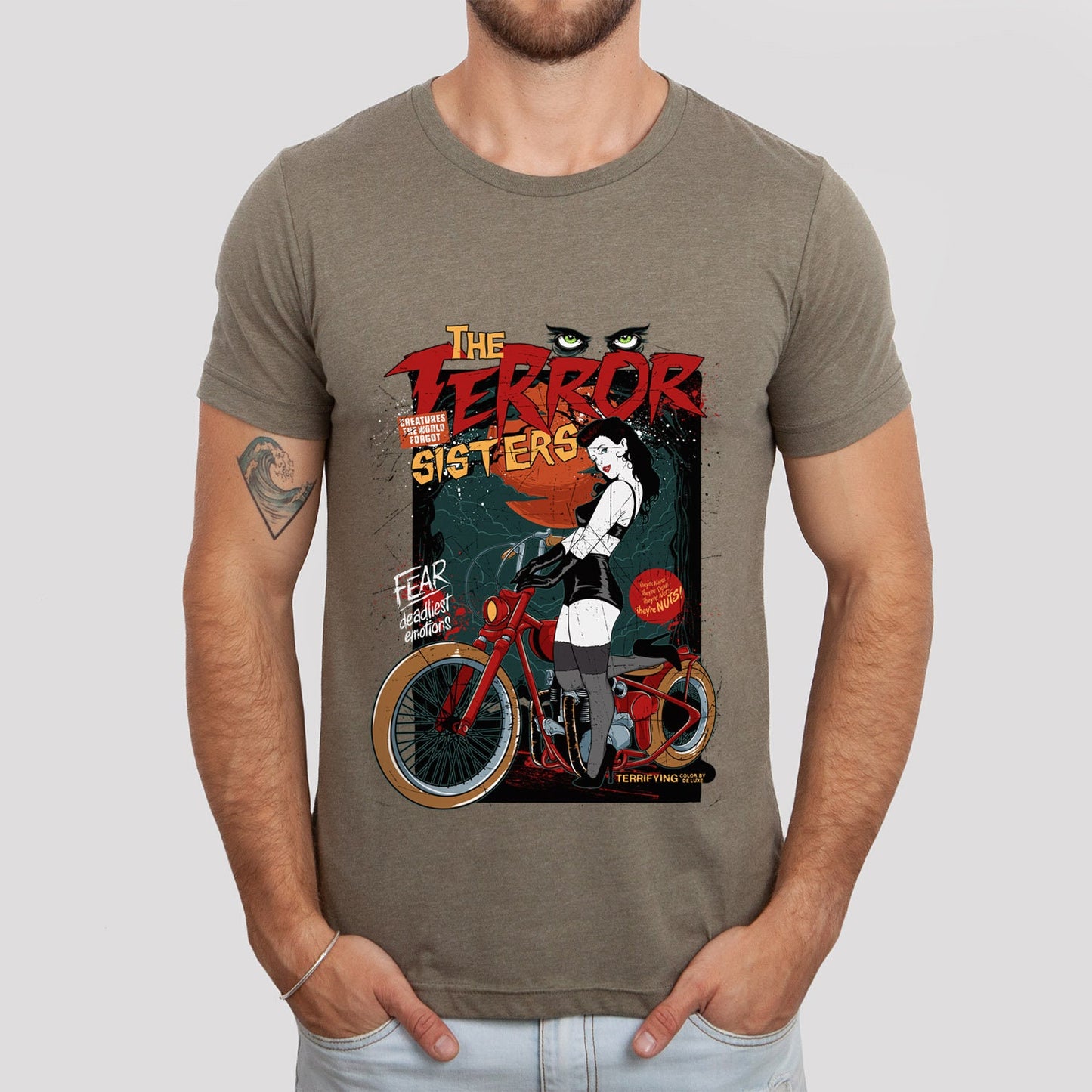 The Terror Sisters T-shirt, Pinup girl T-shirt, Dangerous Girls Shirt, Horror T-Shirt, Gift for Him, Gift for Her