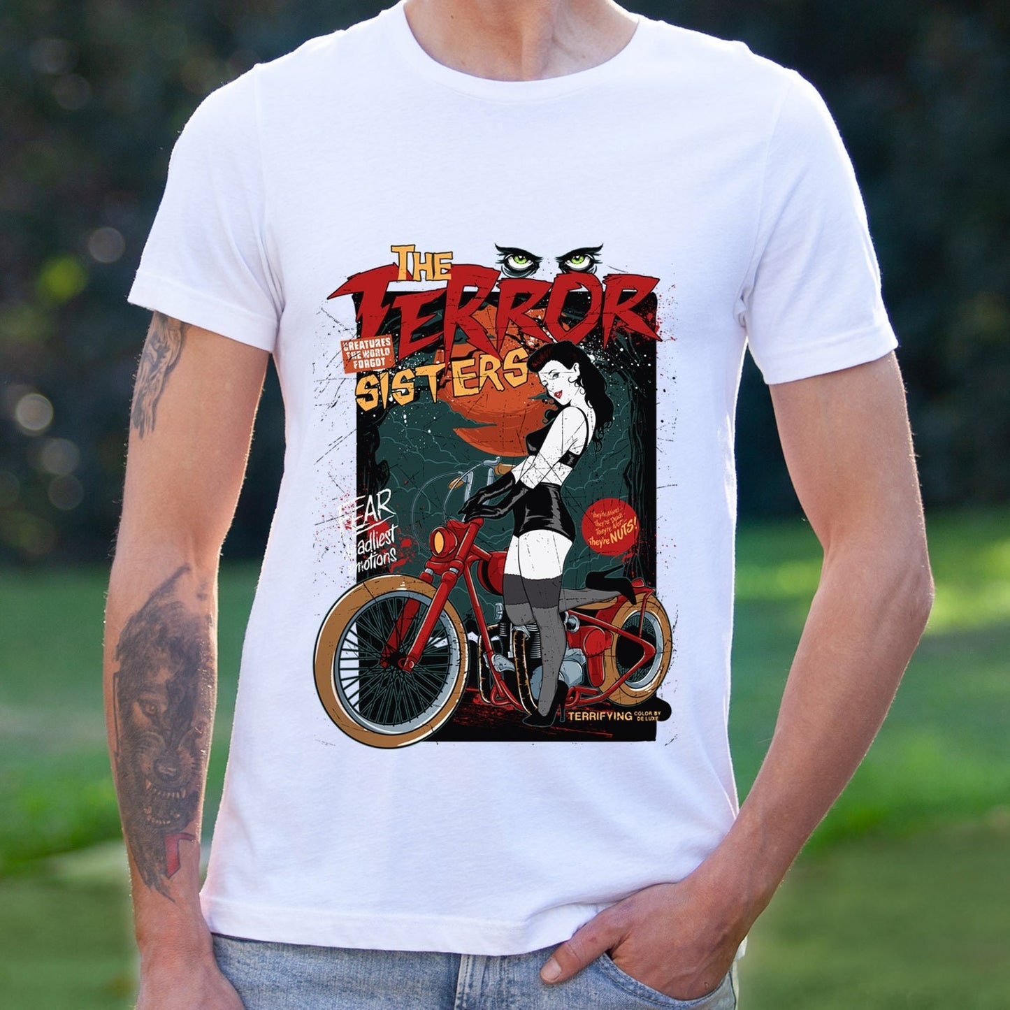 The Terror Sisters T-shirt, Pinup girl T-shirt, Dangerous Girls Shirt, Horror T-Shirt, Gift for Him, Gift for Her