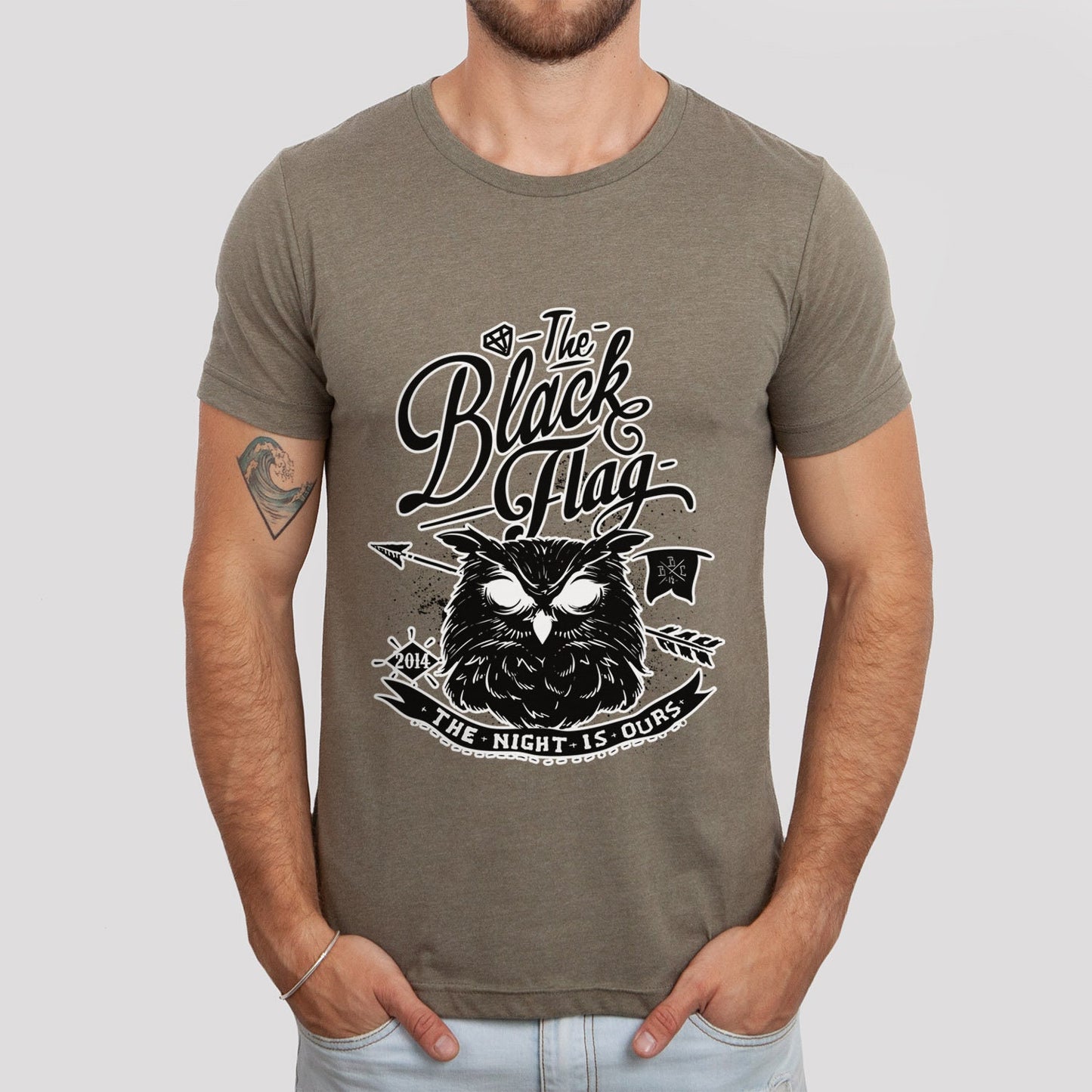 Owl T-shirt, Night T-shirt, The Black Flag Owl Shirt, Scary Owl T-Shirt, The Night is Ours T-shirt, Owl and Night Shirt, Animal T-Shirt