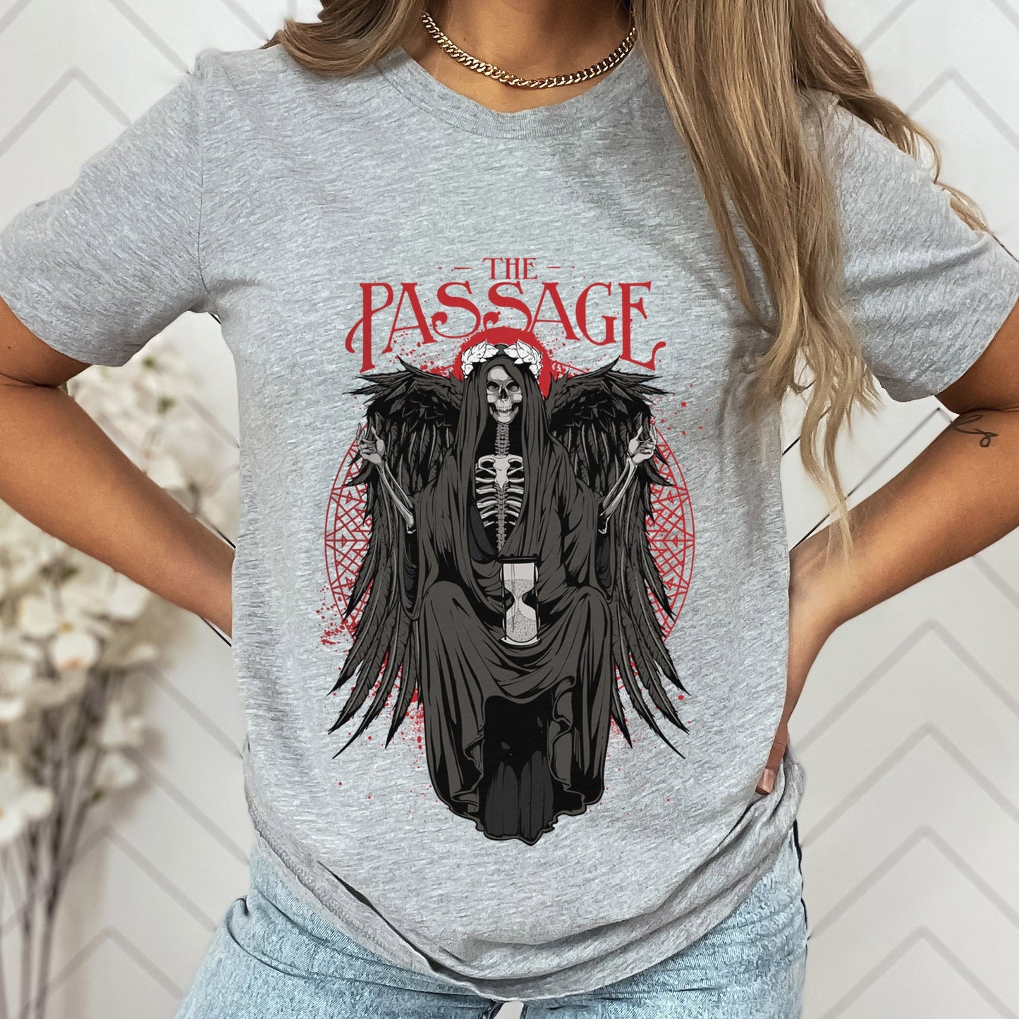 T-shirt Skull Queen, T-shirt The Passage, T-shirt d'horreur, T-shirt squelette, T-shirt d'horreur, T-shirt gothique, Cadeau pour lui, Cadeau pour elle