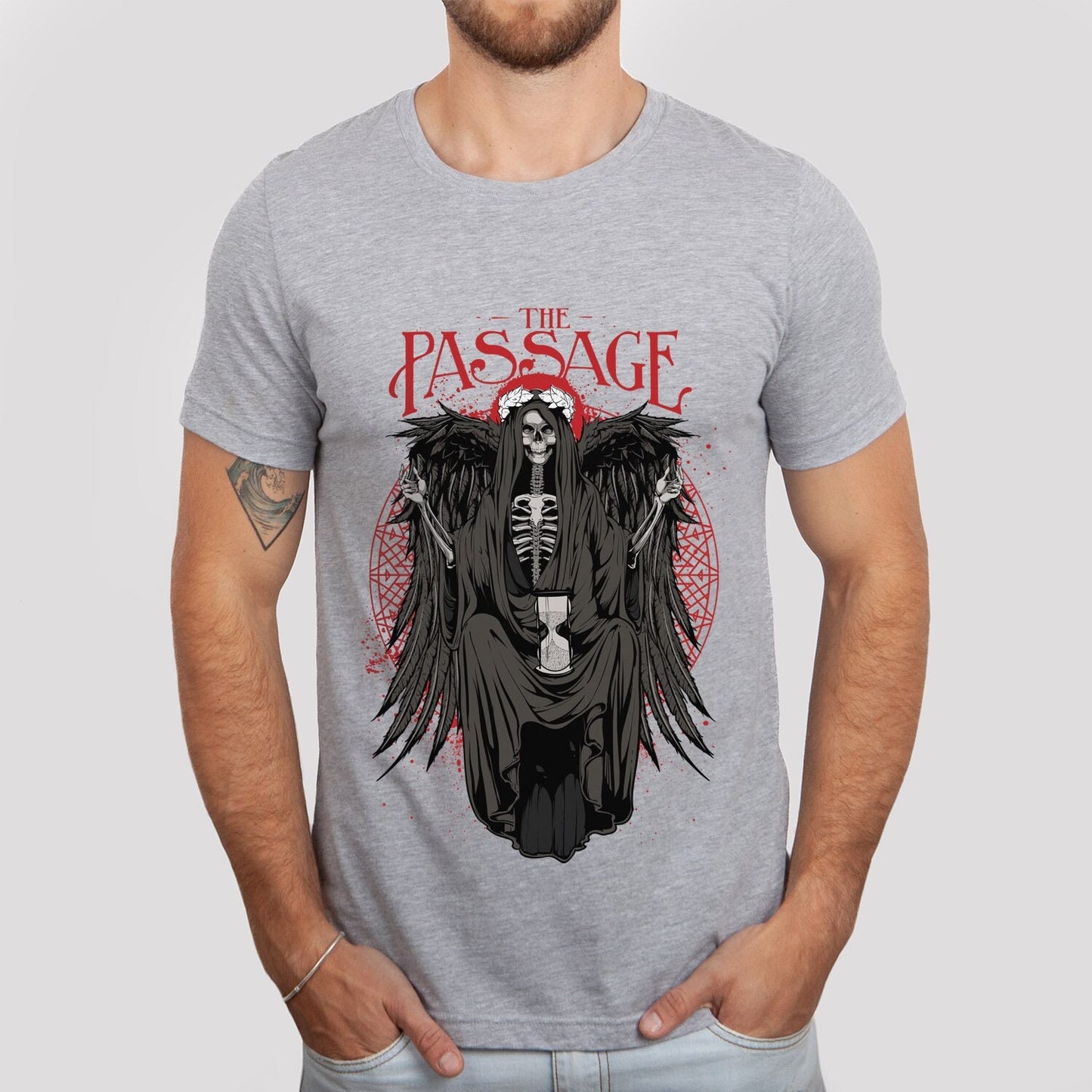 T-shirt Skull Queen, T-shirt The Passage, T-shirt d'horreur, T-shirt squelette, T-shirt d'horreur, T-shirt gothique, Cadeau pour lui, Cadeau pour elle