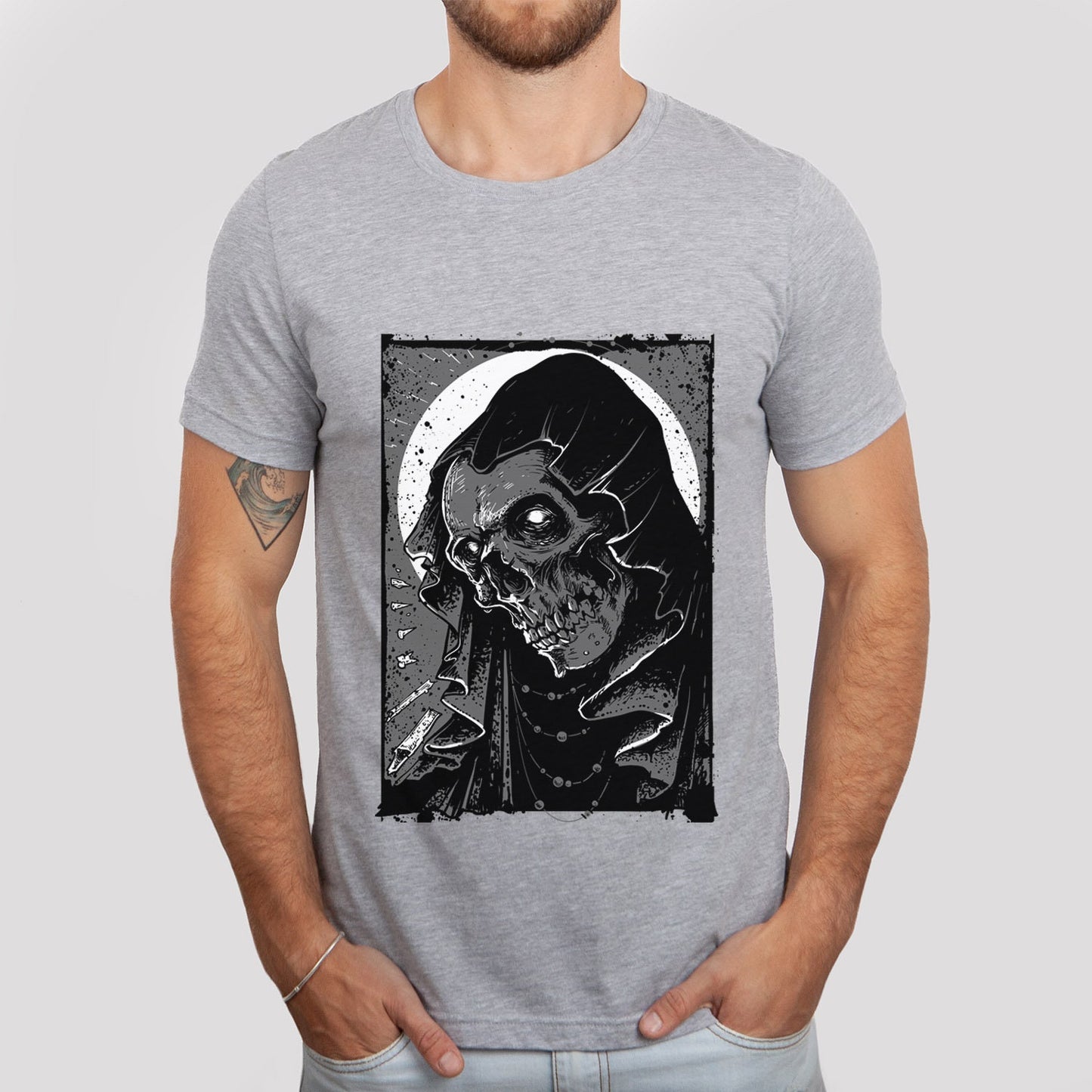 The Tempest T-shirt, T-shirt with Skeleton, Horror Shirt, Scary Skeleton Shirt, Horror T-Shirt, Gothic Shirt, Gift for Him, Gift for Her