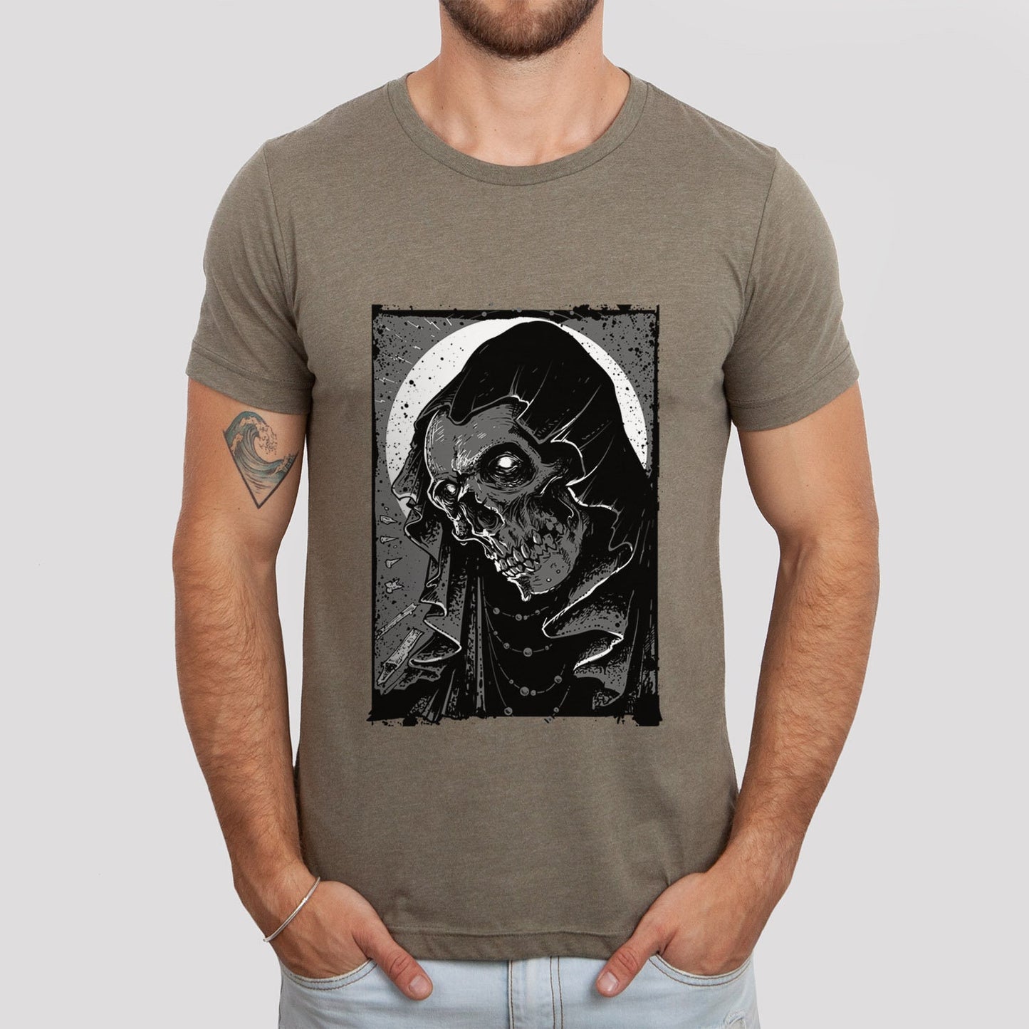 The Tempest T-shirt, T-shirt with Skeleton, Horror Shirt, Scary Skeleton Shirt, Horror T-Shirt, Gothic Shirt, Gift for Him, Gift for Her