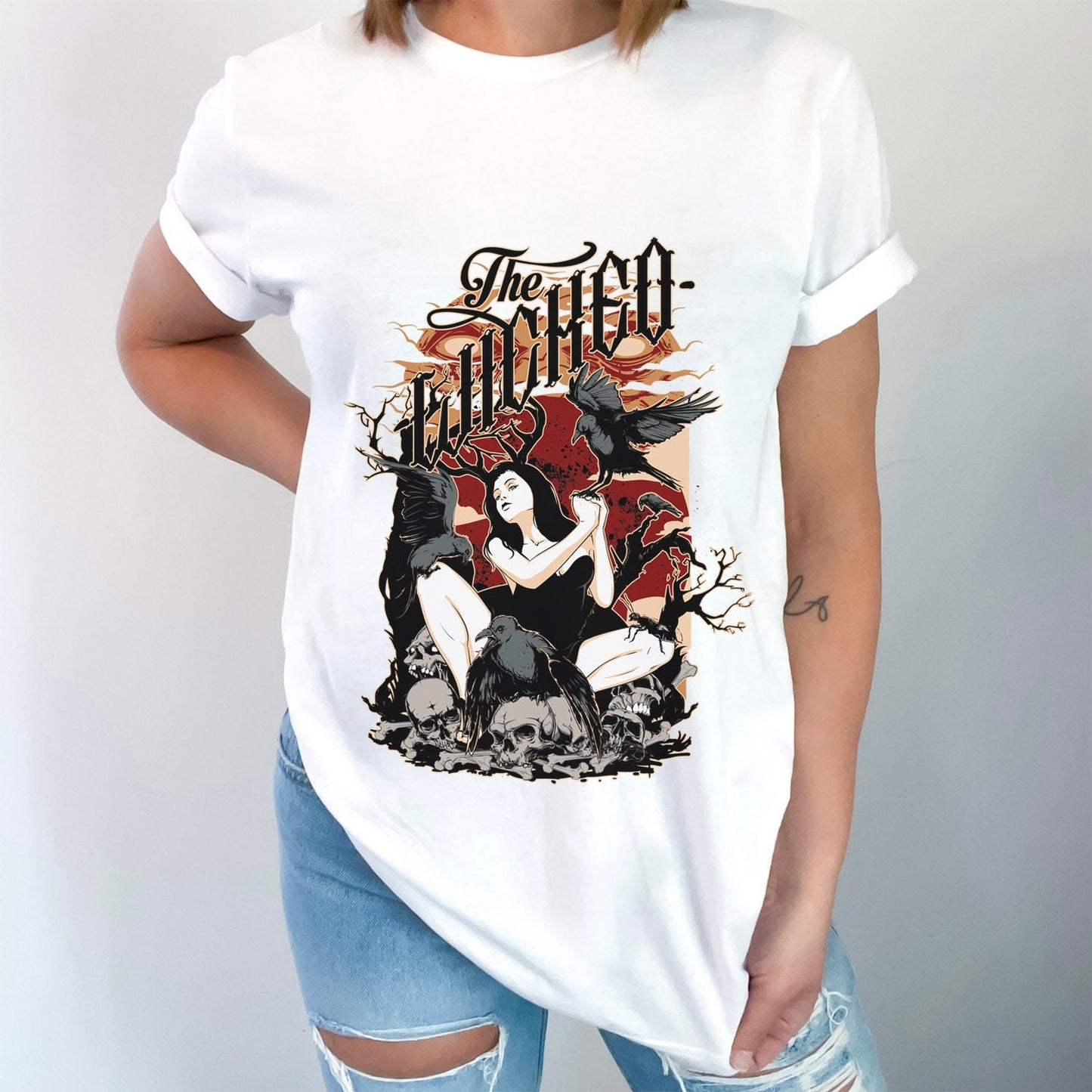 The Wicked T-shirt, Witch T-shirt, Horror Shirt, Scary Shirt, Horror T-Shirt, Witchy T-Shirt, Gothic Shirt, Gift for Him, Gift for Her