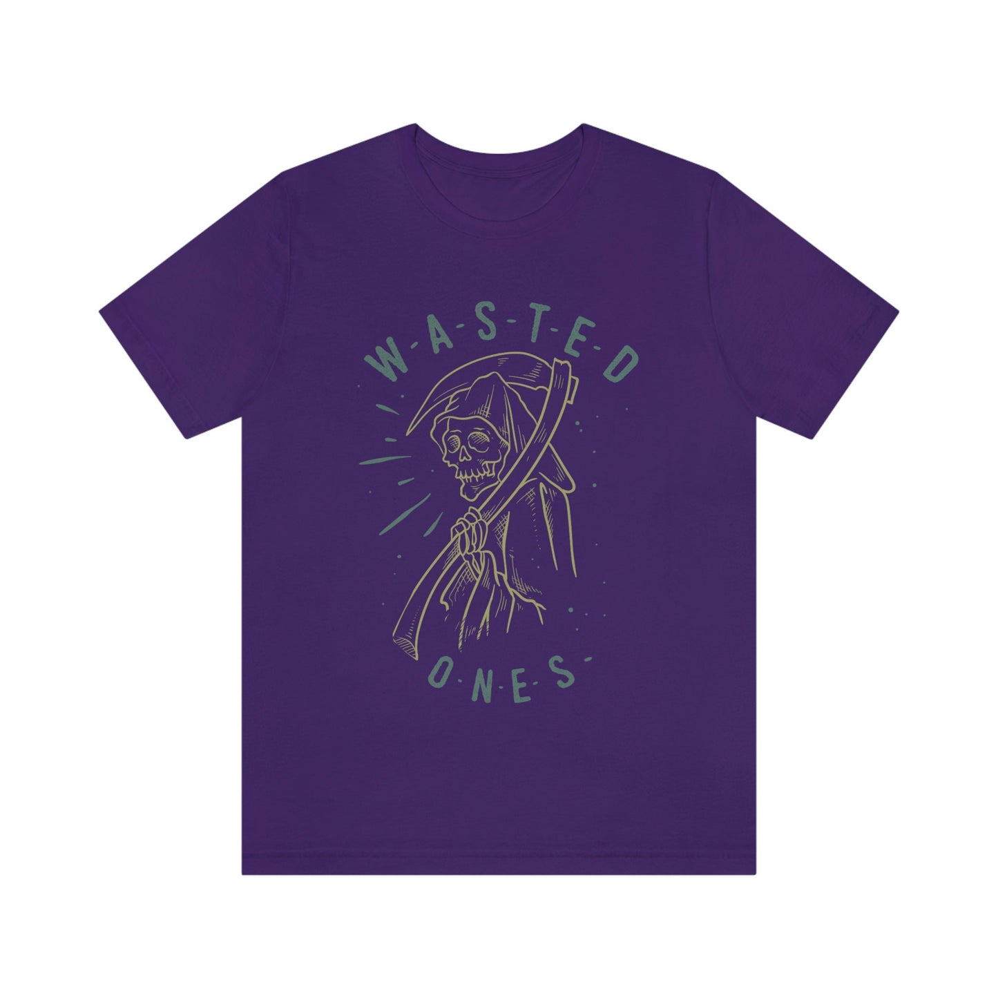 T-shirt Wasted Ones, T-shirt Ange de la Mort, T-shirt avec squelette, T-shirt Mythologie, T-shirt Squelette Effrayant, T-shirt Horreur, T-shirt Gothique