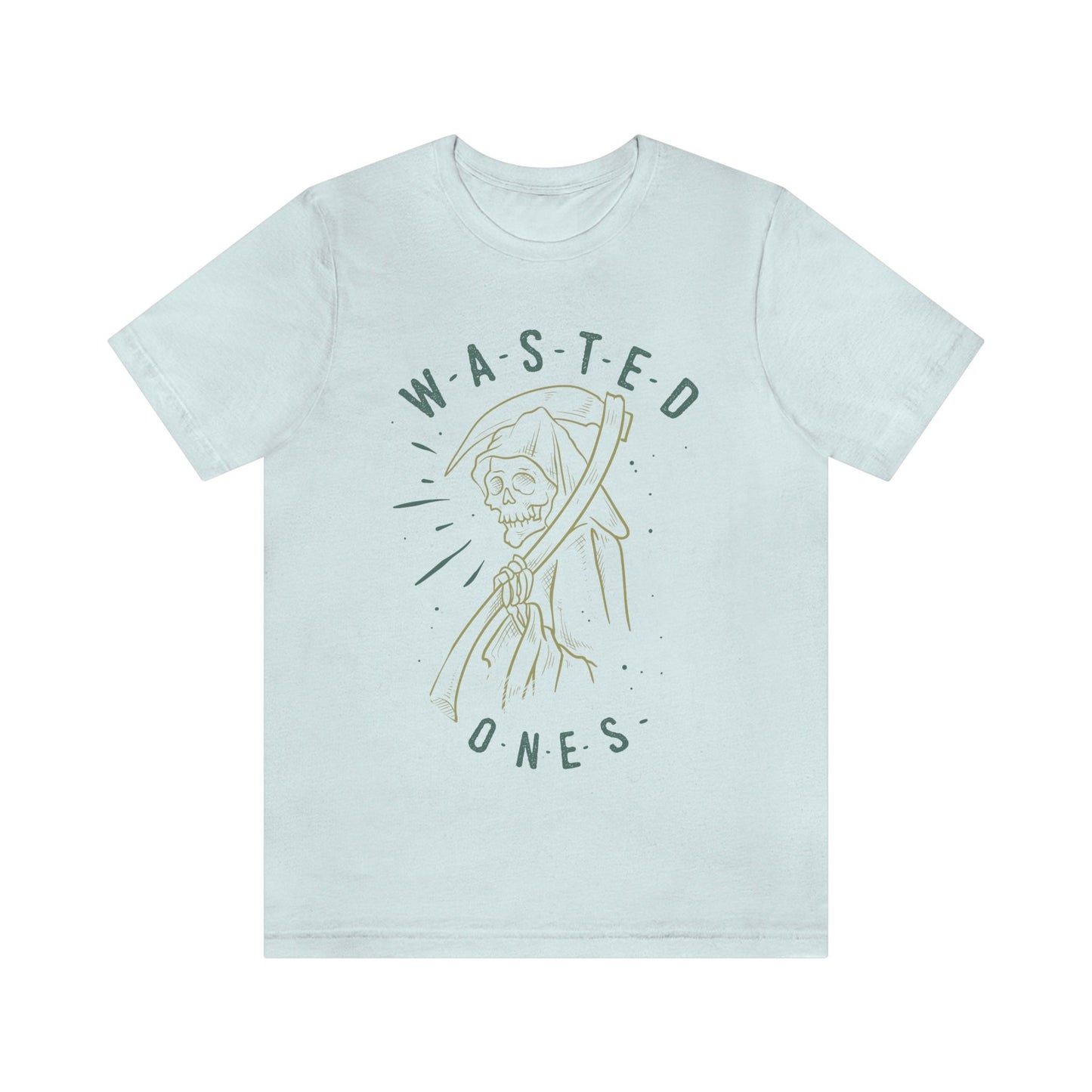 T-shirt Wasted Ones, T-shirt Ange de la Mort, T-shirt avec squelette, T-shirt Mythologie, T-shirt Squelette Effrayant, T-shirt Horreur, T-shirt Gothique