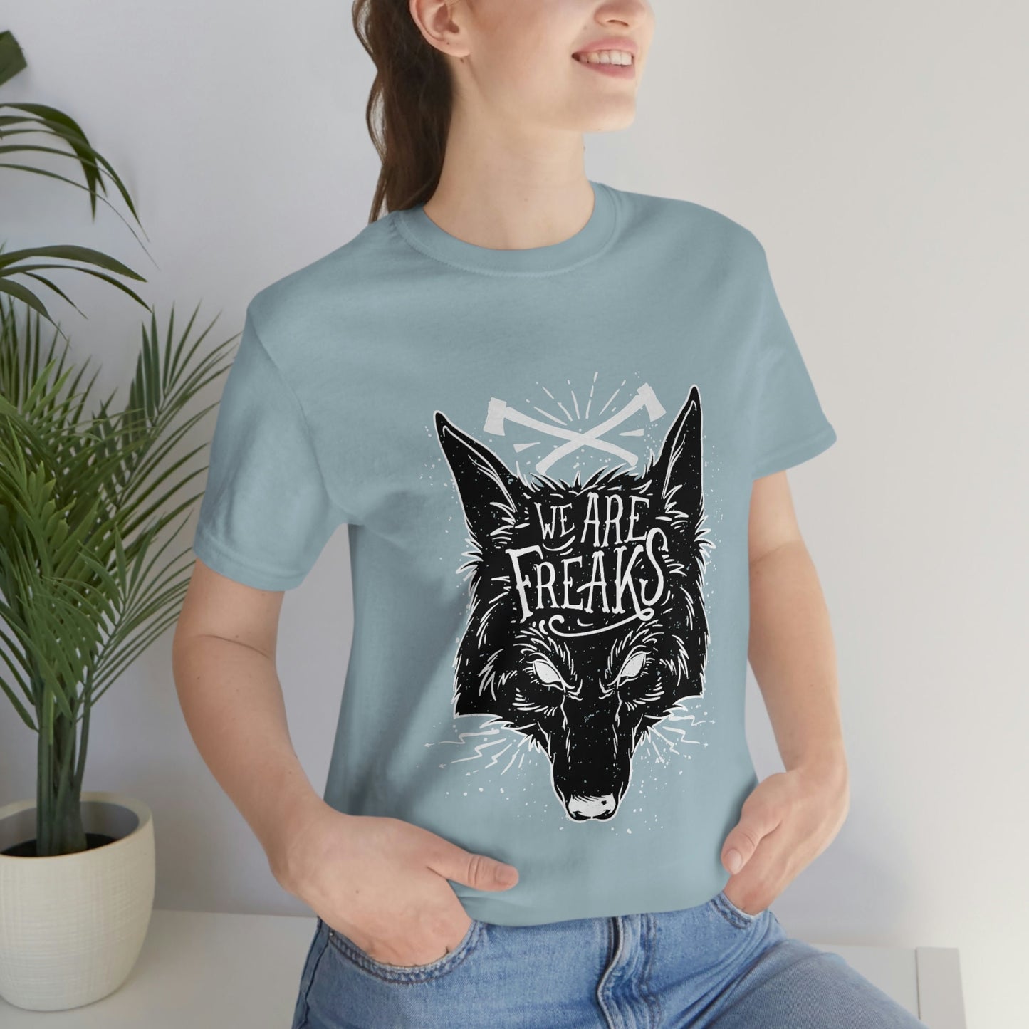 T-shirt loup, T-shirt We are Freaks, T-shirt avec renard, T-shirt d'horreur, T-shirt de renard effrayant, T-shirt d'horreur, T-shirt animal, cadeau pour lui