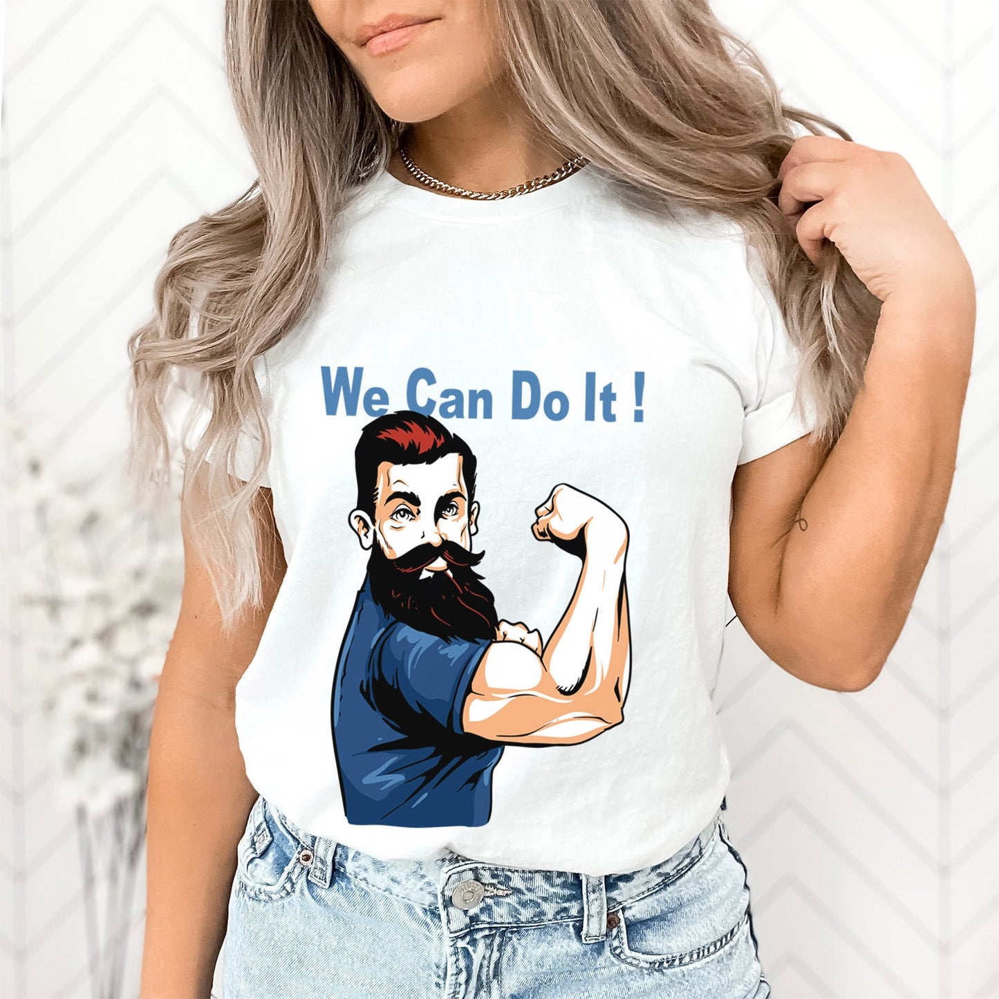 Inspirational Quotes T-shirt, We can Do It Shirt, T-shirt with a Quote, Funny Shirt, Beard Shirt, Motivational Shirt, Muscles Shirt