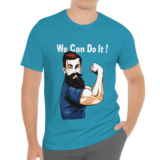 T-shirt avec citations inspirantes, t-shirt We can Do It, t-shirt avec citation, t-shirt drôle, t-shirt avec barbe, t-shirt de motivation, t-shirt avec muscles