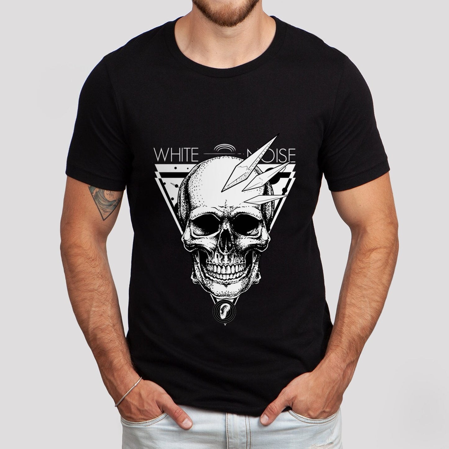 T-shirt tête de mort, T-shirt avec squelette, T-shirt squelette effrayant, T-shirt horreur, T-shirt gothique, Cadeau pour lui, Cadeau pour elle