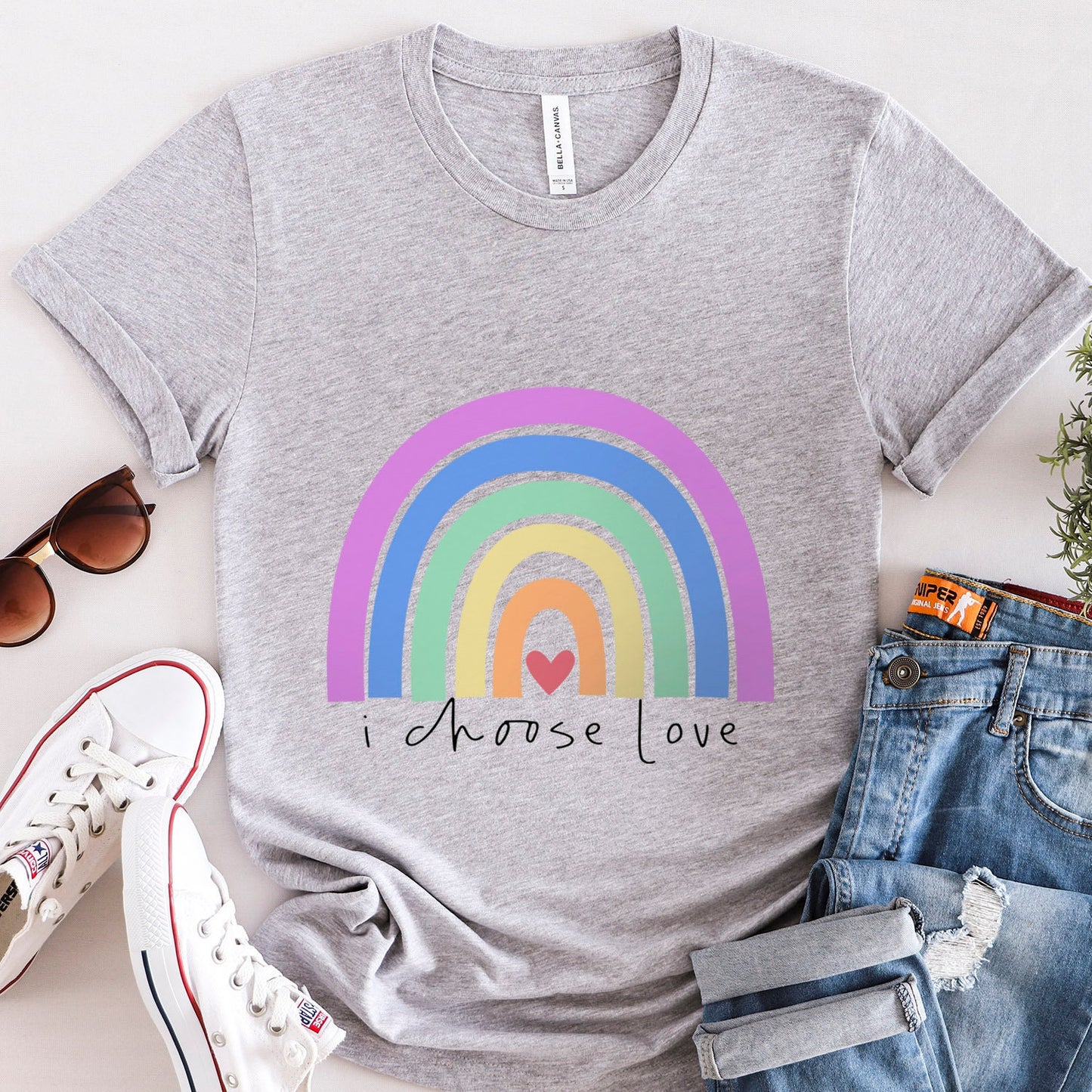 I Choose Love Shirt, Rainbow T-shirt, Love Parade Shirt, LGBTQ Support Shirt, Pride Shirt, Kindness Shirts, Gay Pride Shirt, Equality Shirt