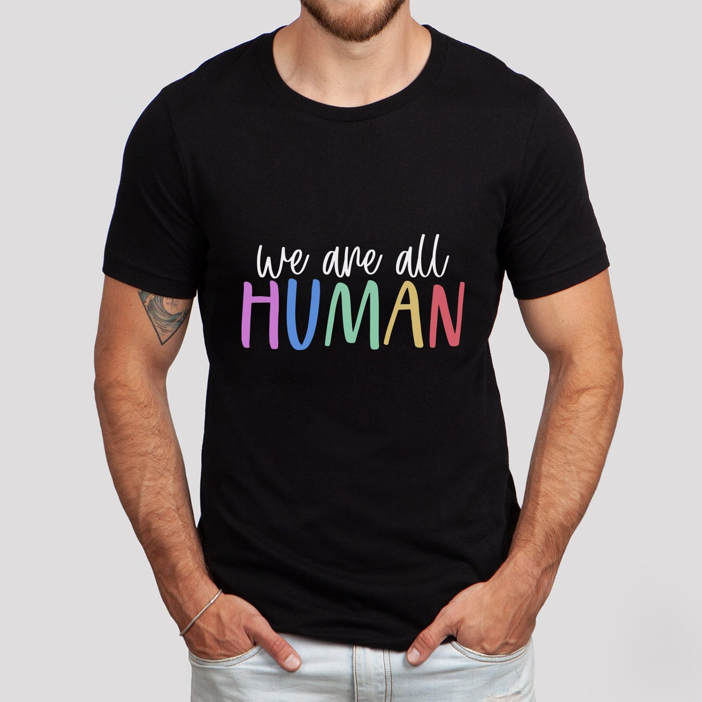 T-shirt « Nous sommes tous humains », t-shirt « Égalité », t-shirt de soutien LGBTQ aux couleurs de l'arc-en-ciel, t-shirt « Fierté », t-shirts « Gentillesse », t-shirt « Gay Pride »