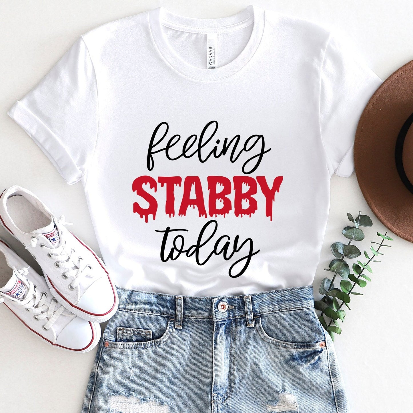 Feeling Stabby Today T-shirt, True Crime Shirt, Funny Shirts, Murderer T Shirt, Crime Movies Shirt, Gift T-shirt