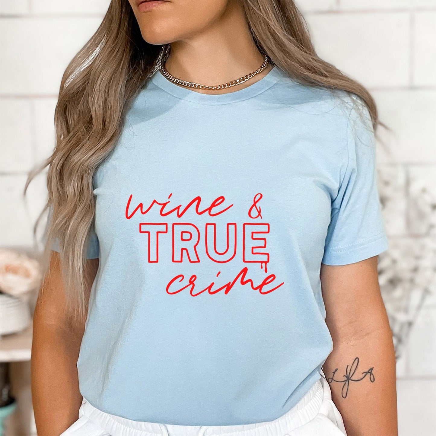 T-shirt Vin et True Crime, T-shirt True Crime, T-shirts drôles, T-shirt Meurtrier, T-shirt Films Policiers, T-shirt Cadeau Série Film