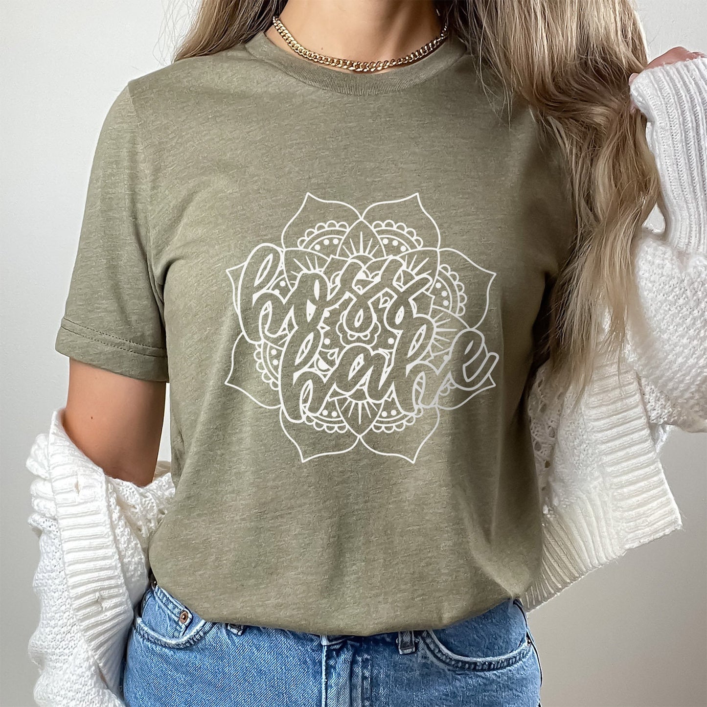 Mandala T-shirt, Boss Babe T-shirt, Boss Mom Shirt, Gift Mama Shirt, Gift Shirt for Mom, Mom Life T-shirt