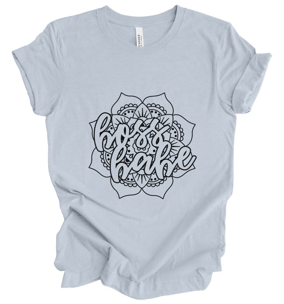 Mandala T-shirt, Boss Babe T-shirt, Boss Mom Shirt, Gift Mama Shirt, Gift Shirt for Mom, Mom Life T-shirt