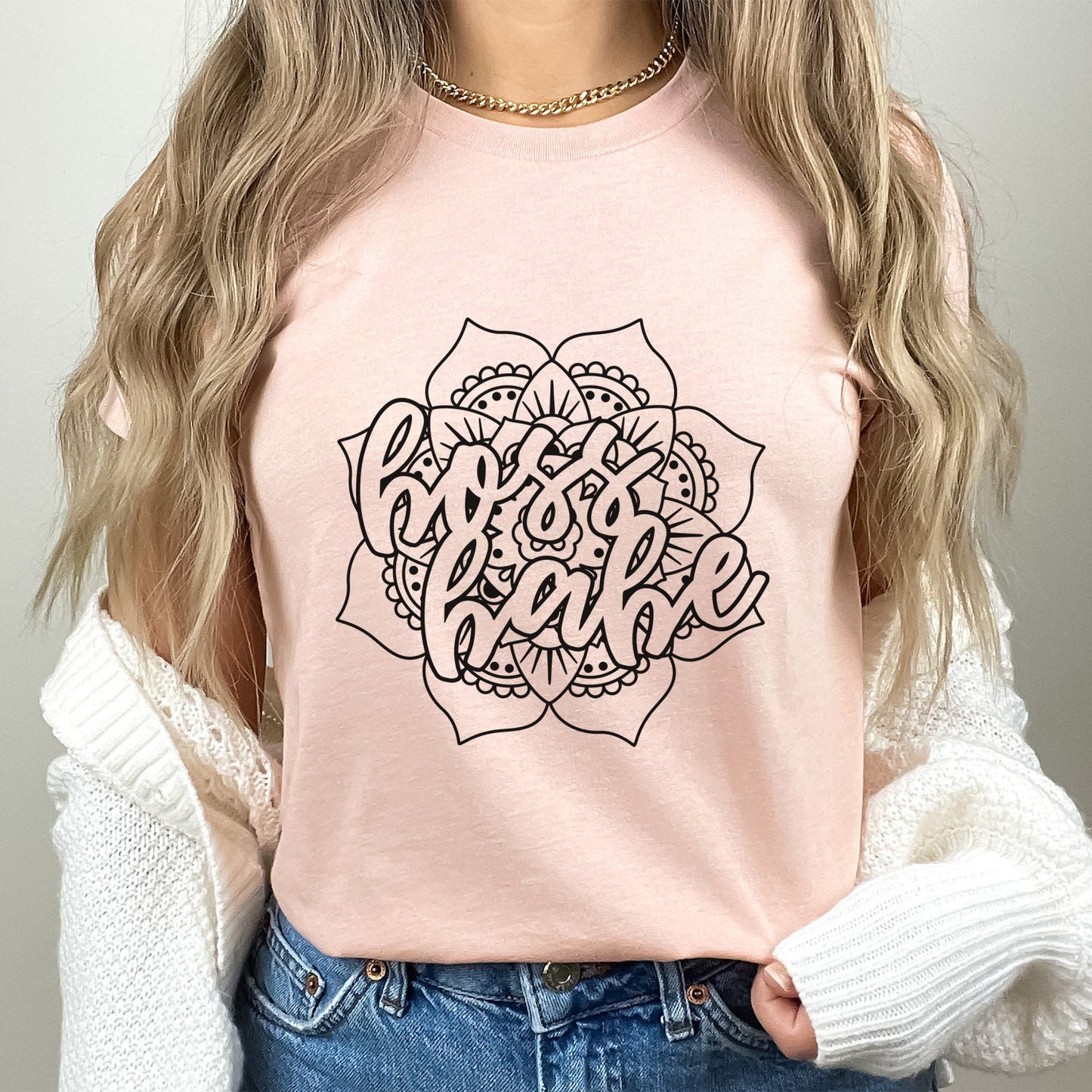 Mandala T-shirt, Boss Babe T-shirt, Boss Mom Shirt, Gift Mama Shirt, Gift Shirt for Mom, Mom Life T-shirt