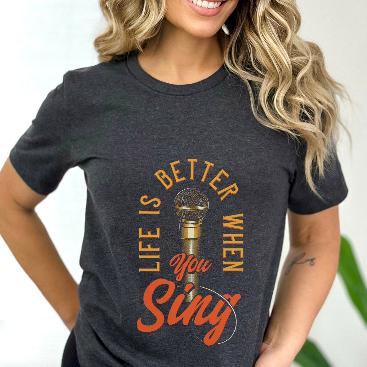 Life is Better When You Sing T-shirt, Music T-Shirt, Microphone Shirt, Music Band Shirt, Music Lovers T-shirt