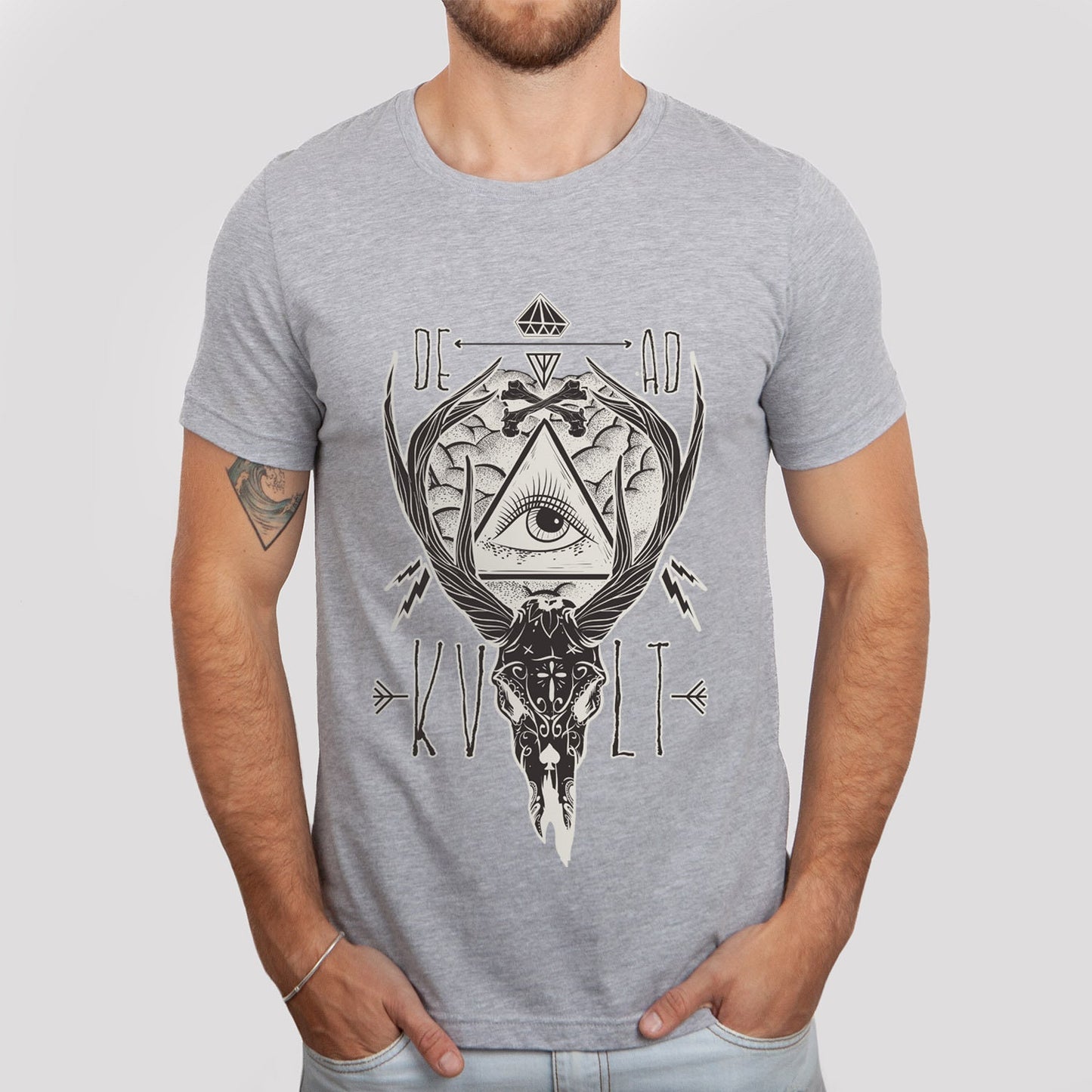 T-shirt Dead Kvlt, T-shirt Eye, T-shirt Skull, T-shirt Heavy Metal, T-shirt Moto, T-shirt Effrayant, T-shirt Horreur, T-shirt Rockers,