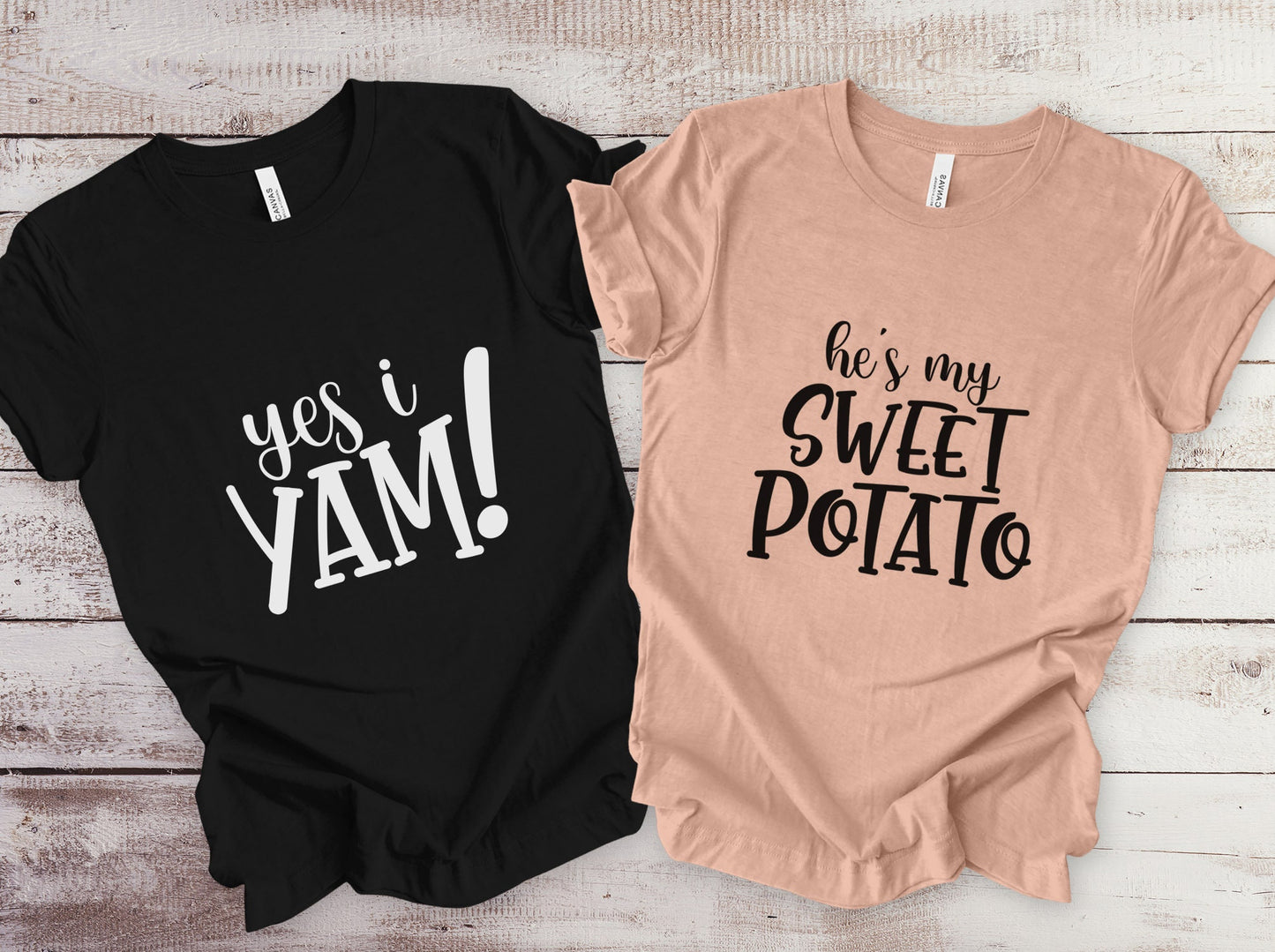 Matching Thanksgiving Shirts, He's My Sweet Potato, Yes I Yam, Matching Couples T-shirts, Valentines Gift Shirt, Anniversary Gift T-shirts