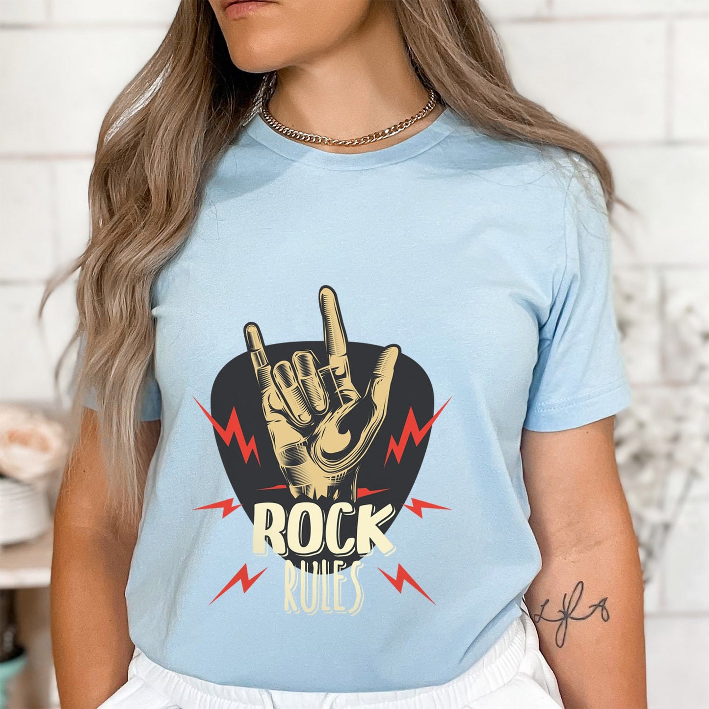 Rock Rules Shirt, Rock and Roll T-Shirt, Rock and Roll Salute Shirt, Music T-shirt, Rock Band Shirt, Gift Shirt for Music Lovers