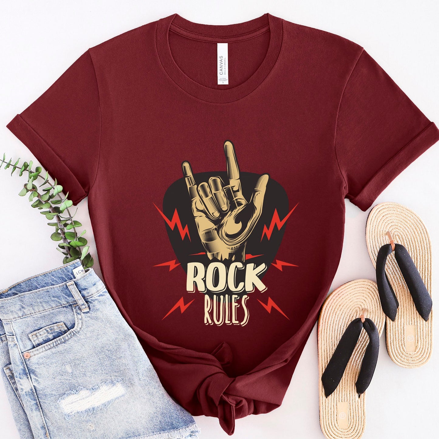 Rock Rules Shirt, Rock and Roll T-Shirt, Rock and Roll Salute Shirt, Music T-shirt, Rock Band Shirt, Gift Shirt for Music Lovers