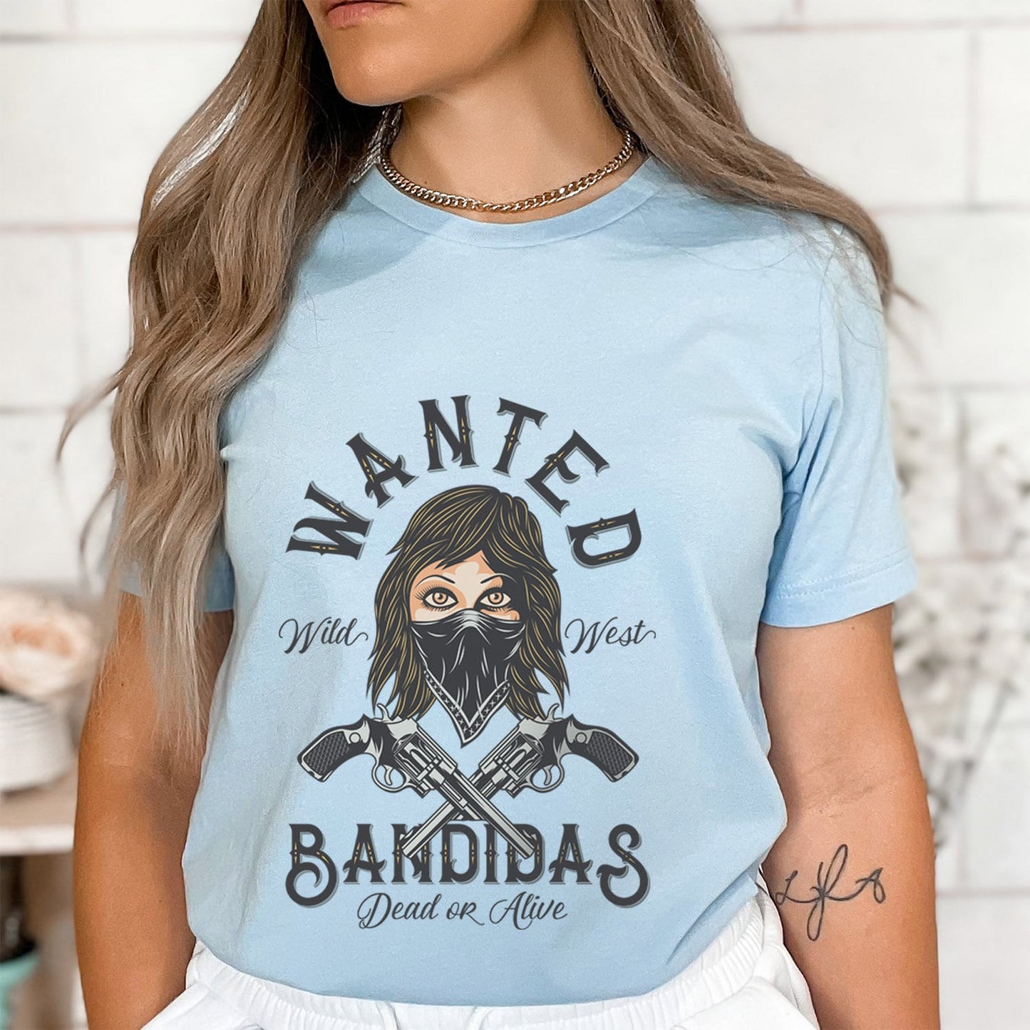 Funny Wanted Bandida Girl T-shirt, Bandit Girl T-shirt, Bandido Shirt, Street Gangs Shirt, Wild West T-shirt, Funny Hipster Shirt