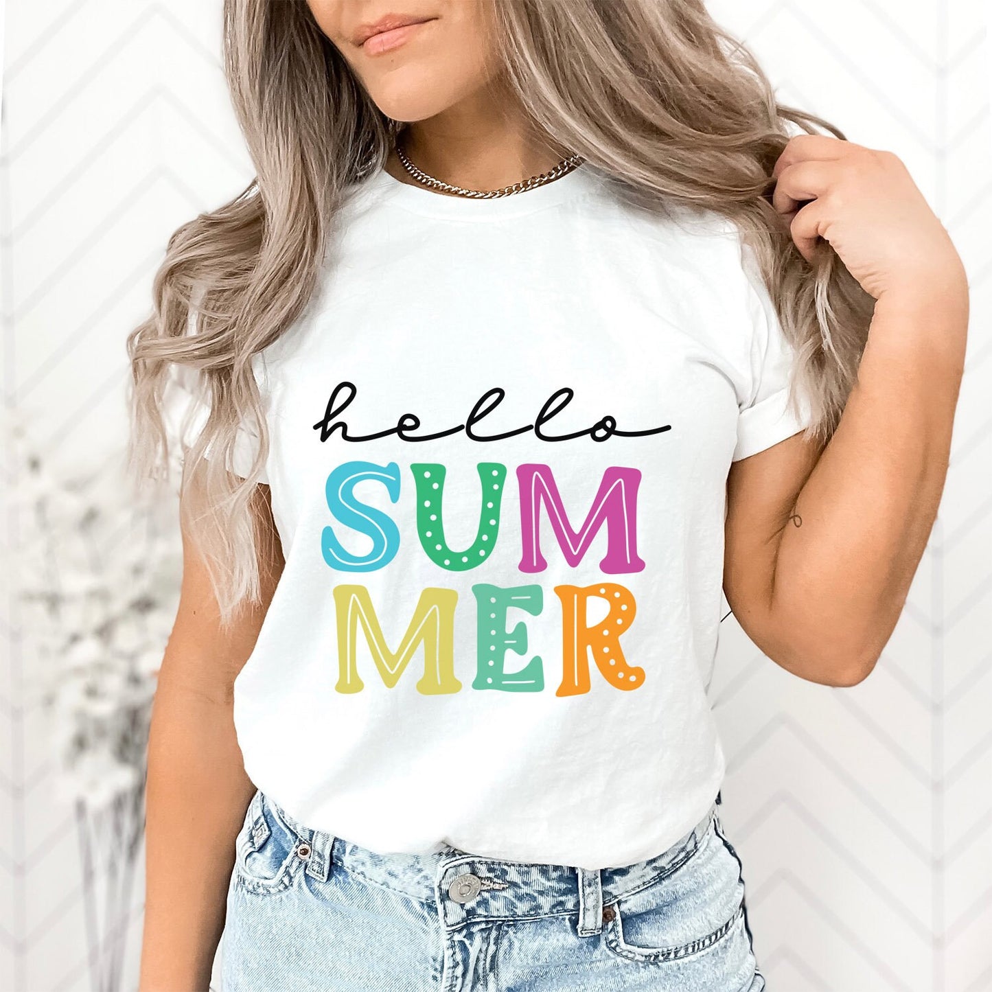 T-shirt Bonjour l'été, T-shirt Summer Vibes, T-shirt de plage, T-shirt d'été, T-shirt d'été cool, T-shirt de vacances, T-shirt Joyeux été