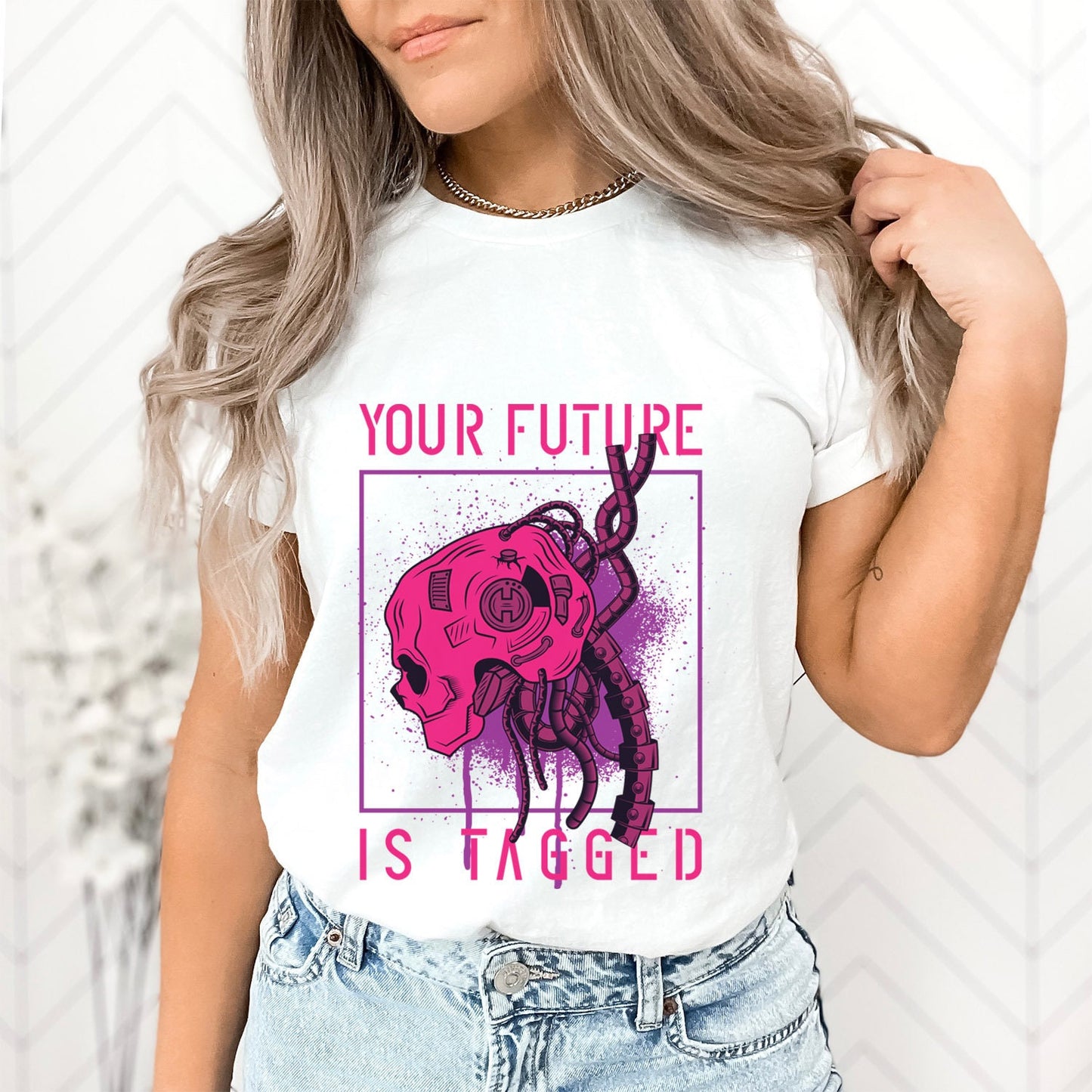 Punk T-shirt, Cyber Shirt, Futuristic Shirt, High Tech T-shirt, Space T-shirt, Neon Cyber T-shirt, Gamer Shirts, Futuristic Streetwear