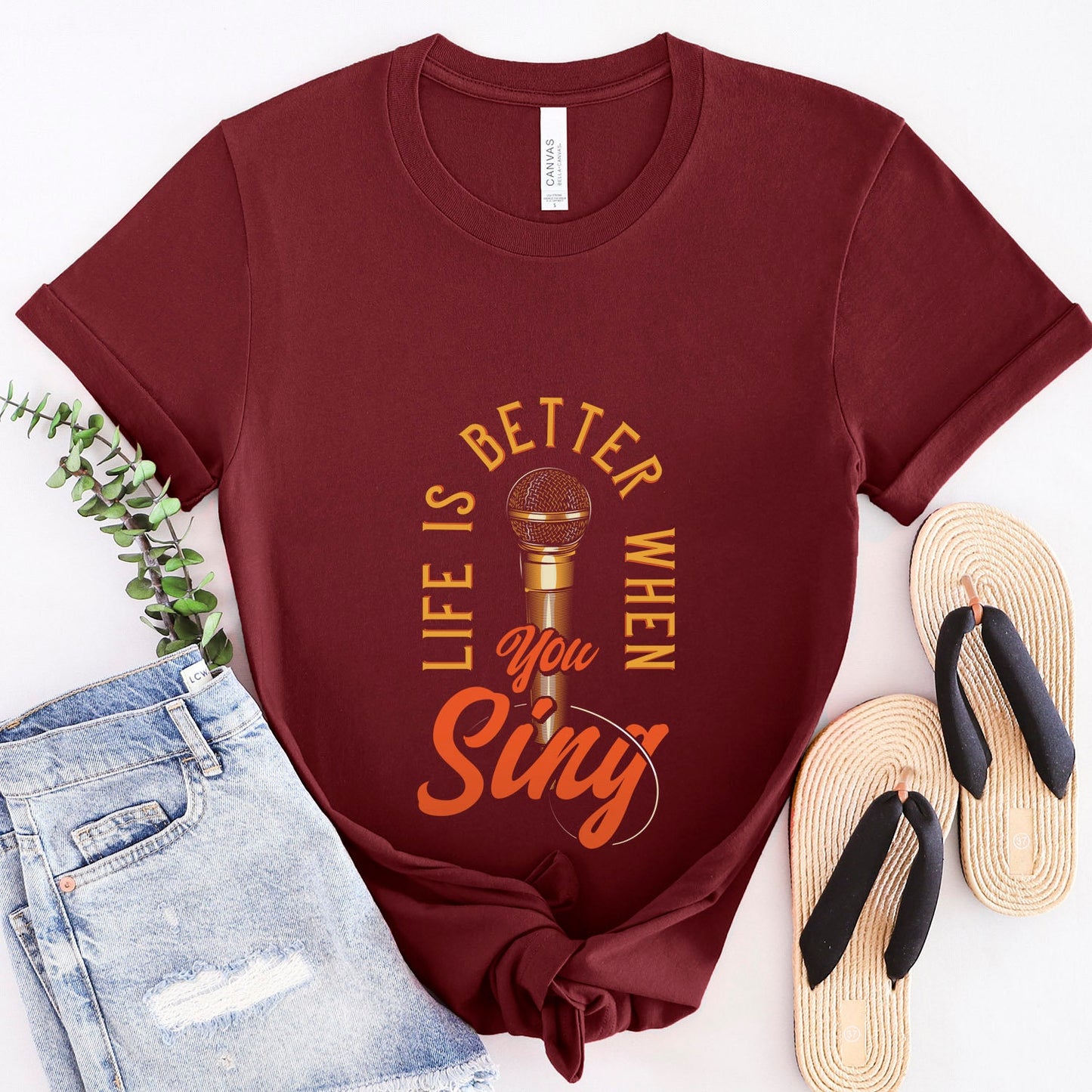 Life is Better When You Sing T-shirt, Music T-Shirt, Microphone Shirt, Music Band Shirt, Music Lovers T-shirt