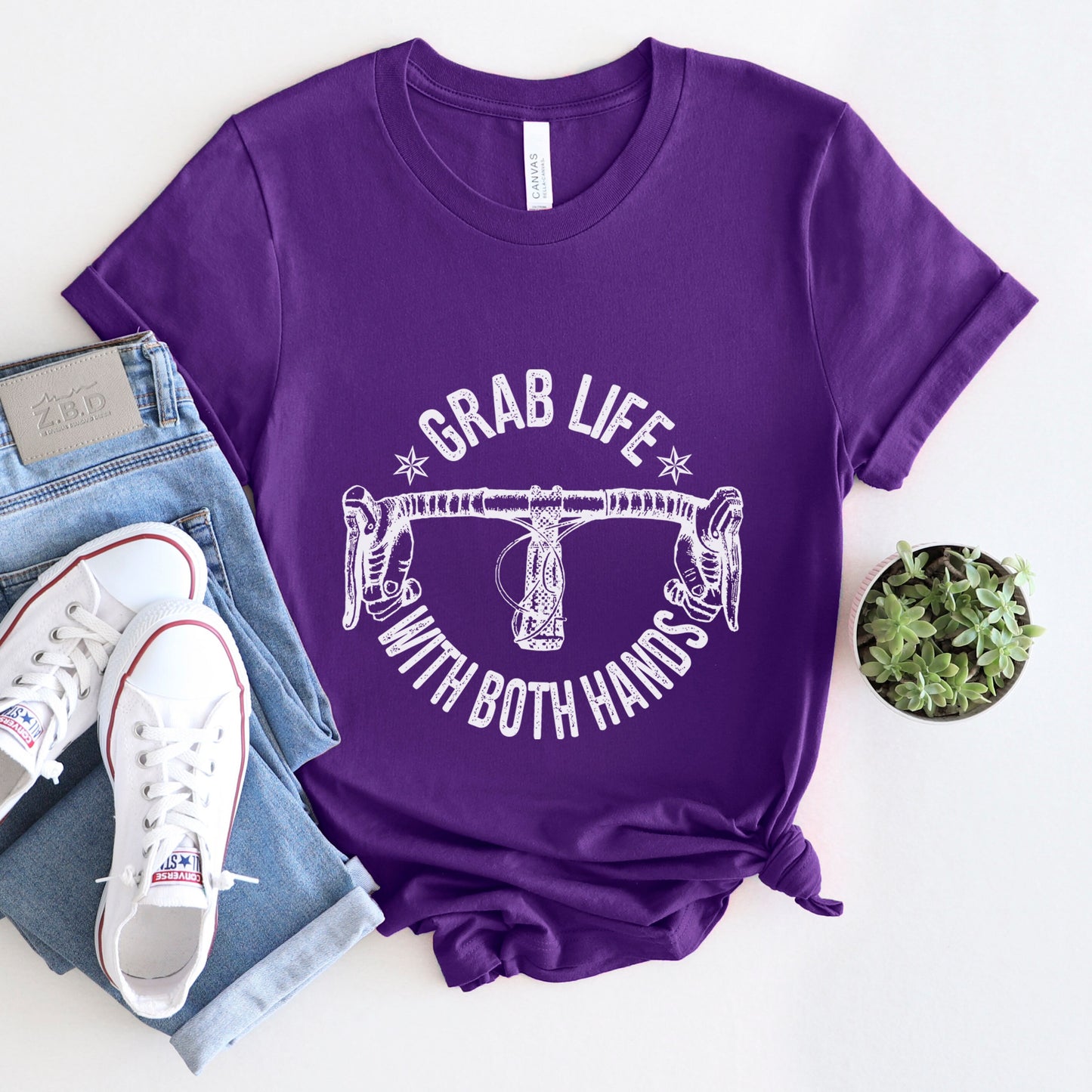 Bikers Shirt, Grab Life with Both Hands T-shirt, Inspirational T-Shirt, Lifestyle Quote Shirt, Traveler Shirt, Nature Lovers T-shirt