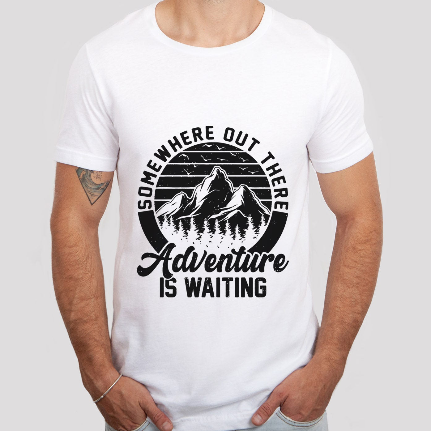 Adventure is Waiting T-shirt, Travelers Shirt, Nature Lovers Shirt, Outdoors Shirt, Camping T-shirts, Shirt with Mountains