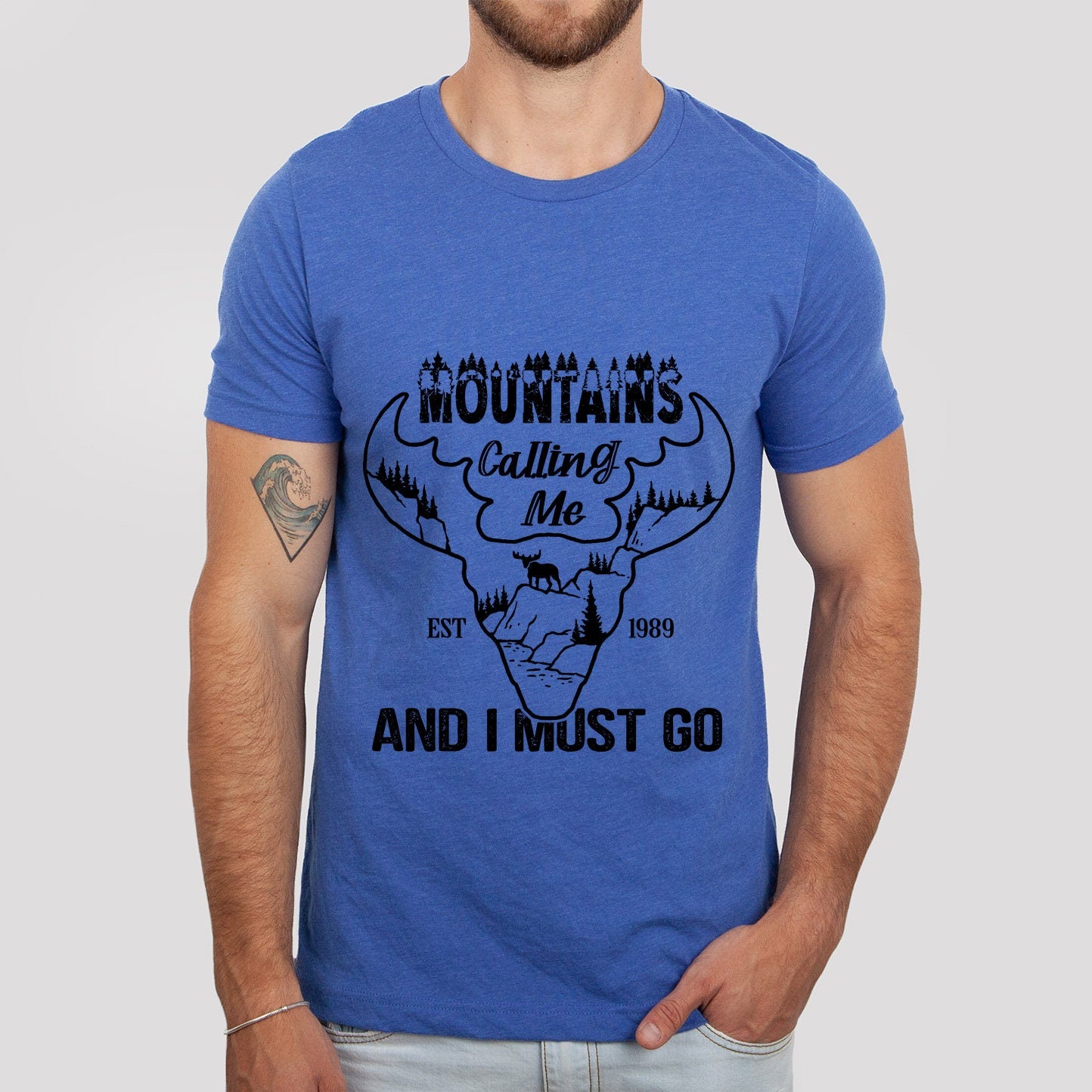 Mountains Calling Me T-shirt, Nature Lovers Shirt, Outdoors Shirt, Camping T-shirts Travelers Shirt, Deer Mountains Shirt